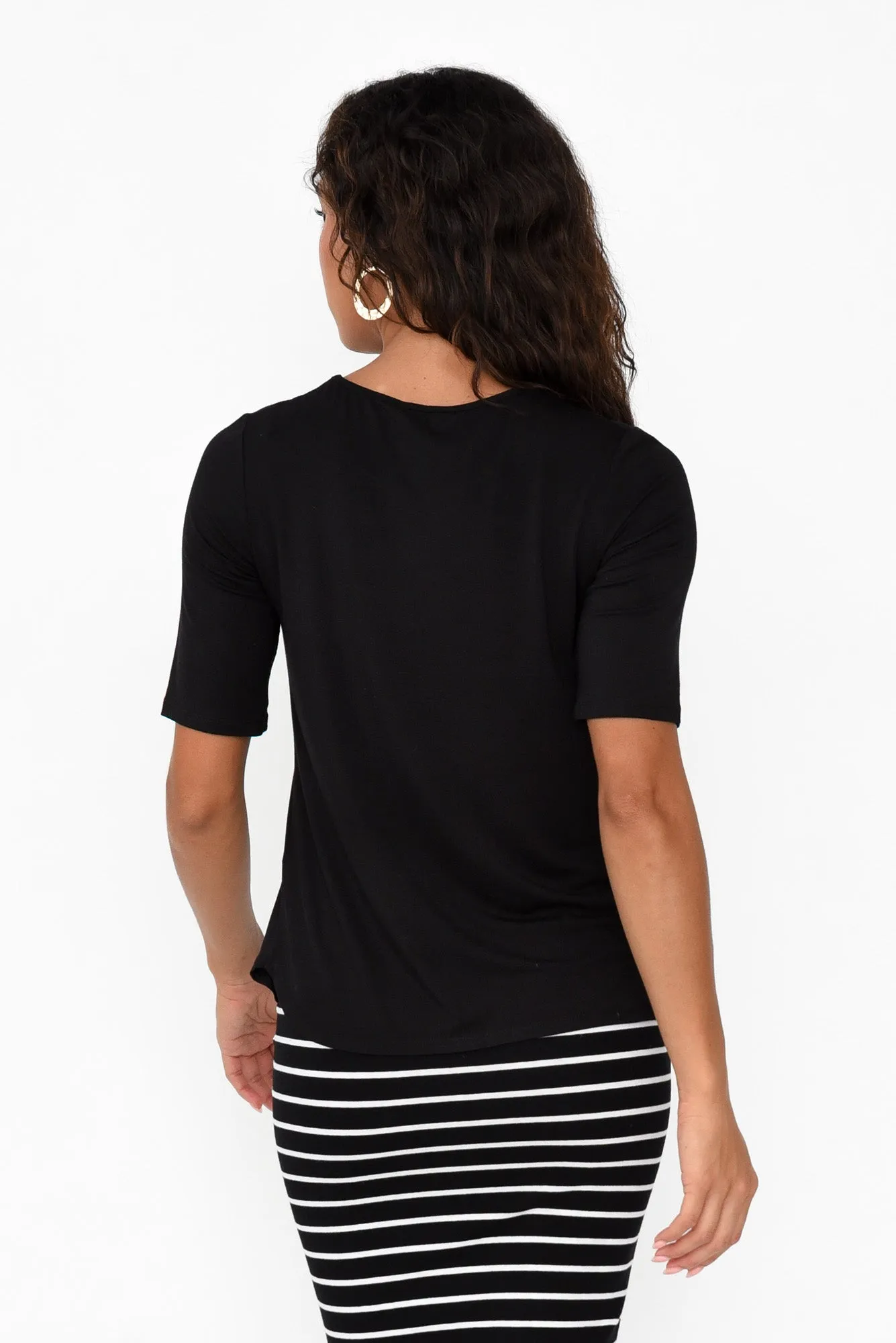 Sophie Black Bamboo Top sold by Blue Bungalow product image thumbnail 5