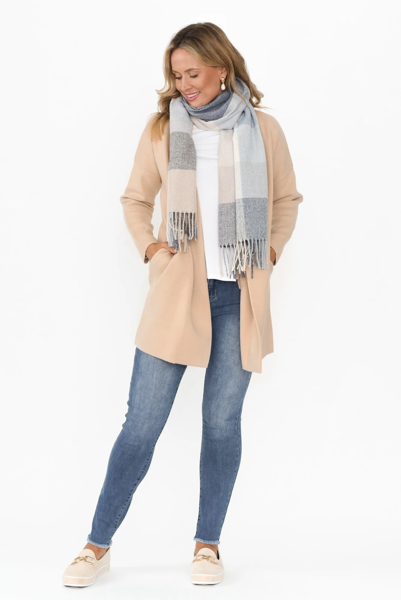 Bristol Natural Collared Coatigan sold by Blue Bungalow product image thumbnail 2