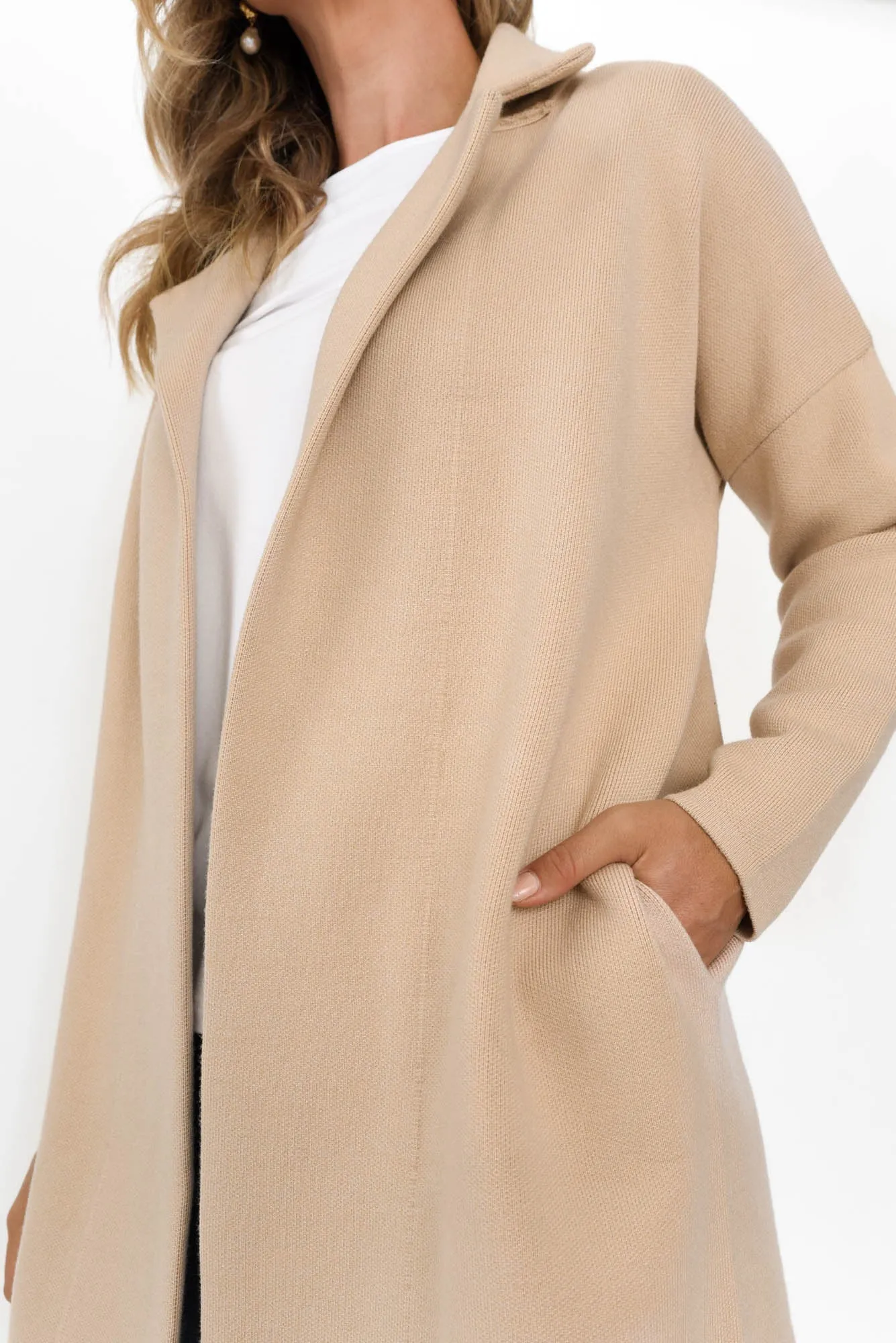 Bristol Natural Collared Coatigan sold by Blue Bungalow product image thumbnail 5