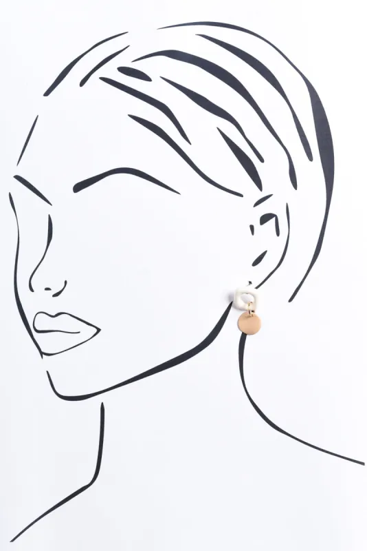 Angie White Drop Earrings sold by Blue Bungalow