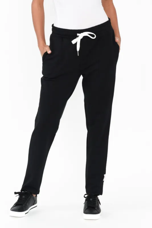 Lobby Black Cotton Relaxed Sweatpants sold by Blue Bungalow