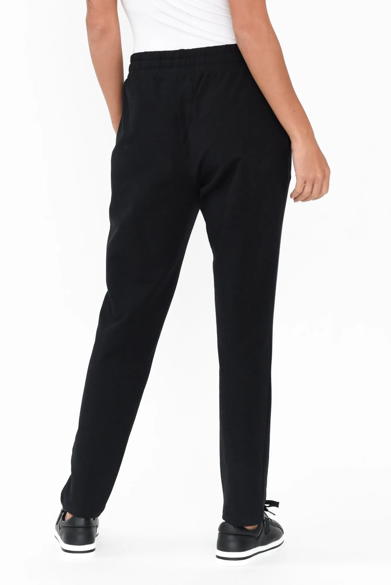 Lobby Black Cotton Relaxed Sweatpants sold by Blue Bungalow product image thumbnail 4