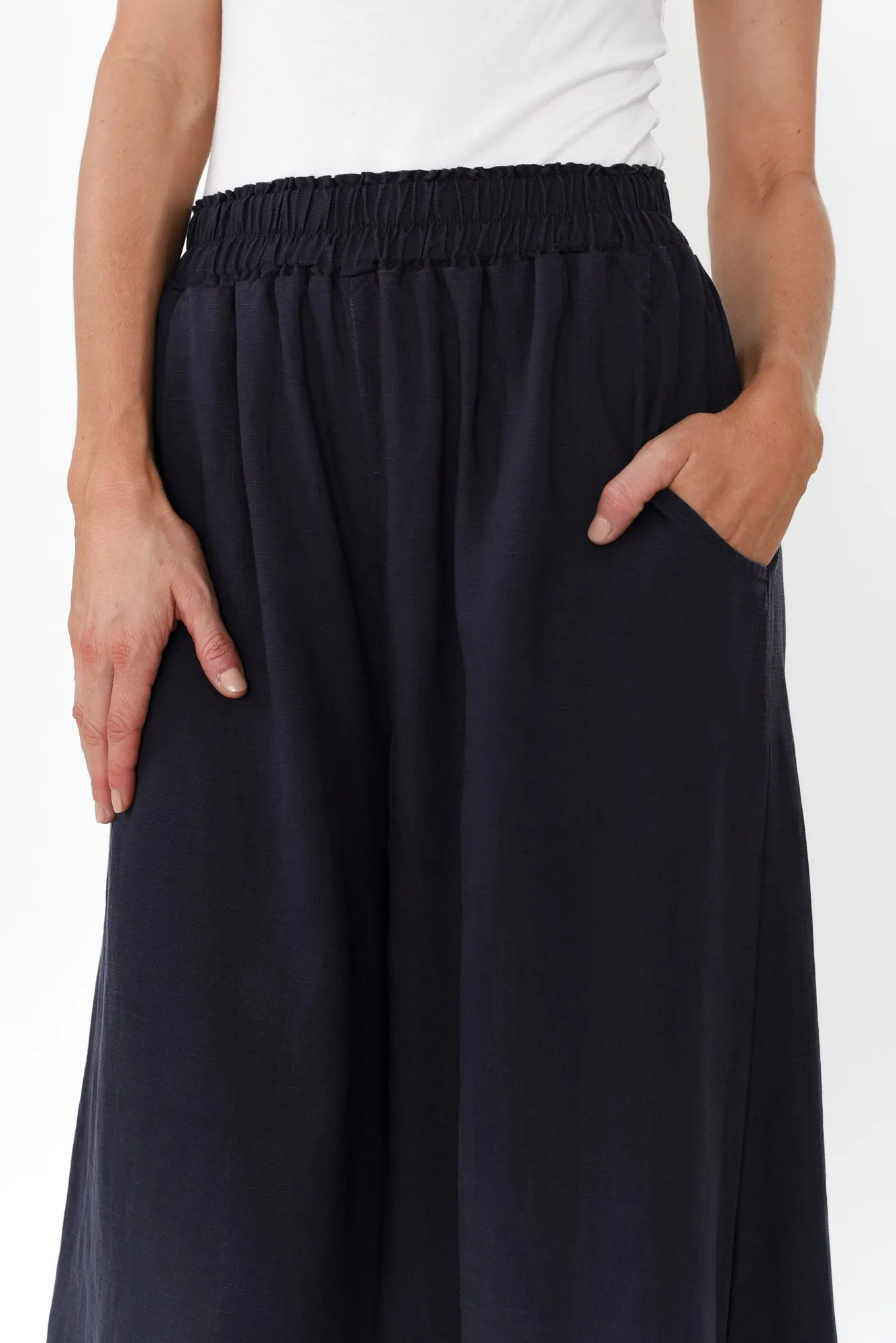 Kaleo Navy Linen Blend Pants sold by Blue Bungalow product image thumbnail 5