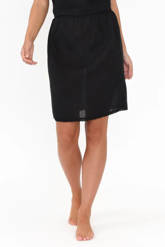 Black Cotton Slip Skirt sold by Blue Bungalow