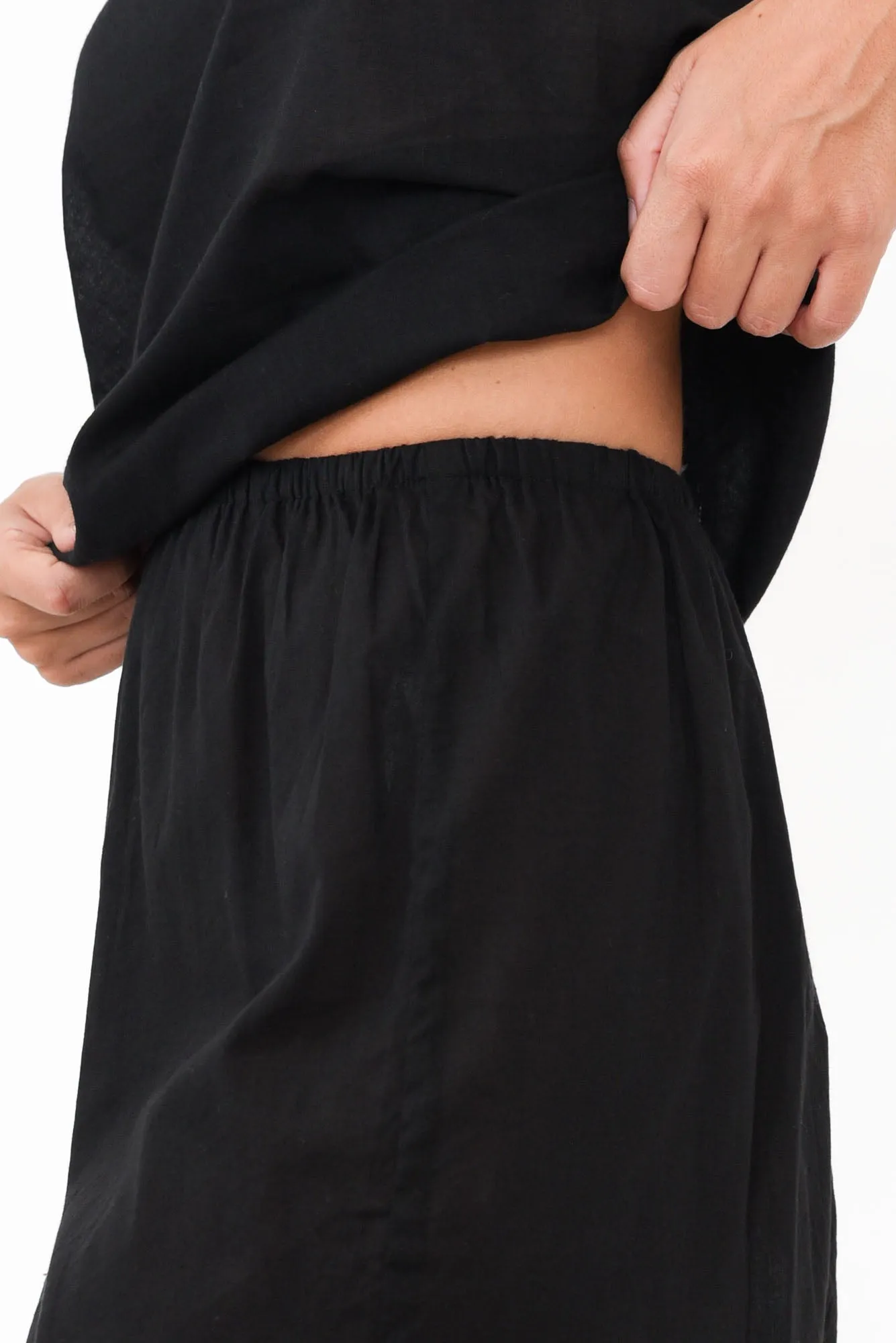 Black Cotton Slip Skirt sold by Blue Bungalow product image thumbnail 3