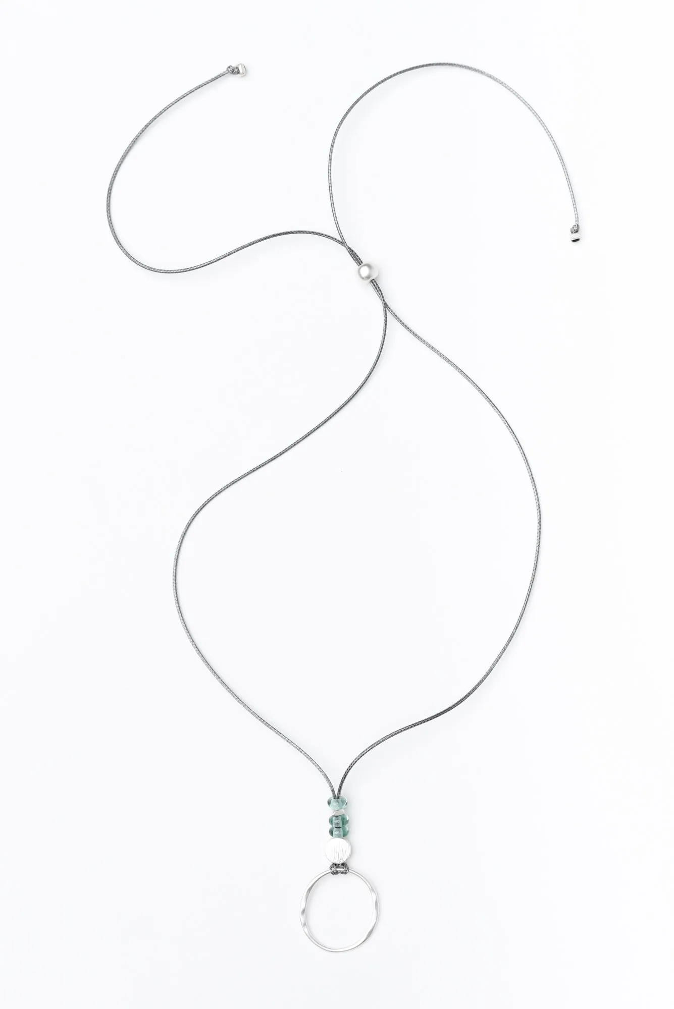 Andora Sage Beaded Circle Necklace sold by Blue Bungalow