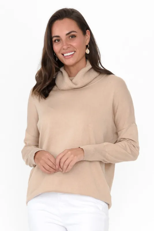 Fleur Beige Knit Jumper sold by Blue Bungalow