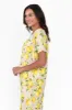 Marceline Citrus Blossom Linen Top sold by Blue Bungalow