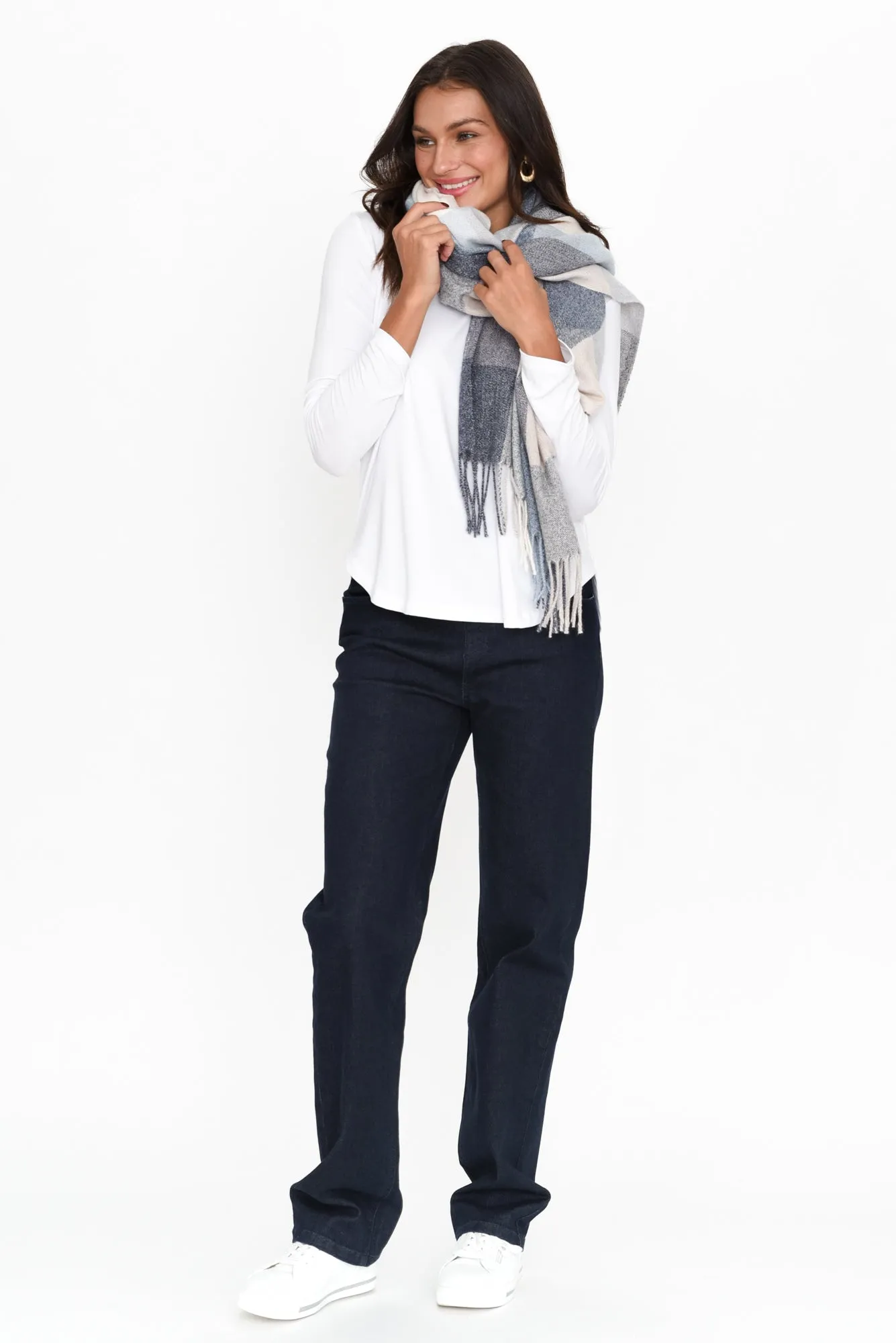 Sia White Bamboo V Neck Top sold by Blue Bungalow product image thumbnail 2