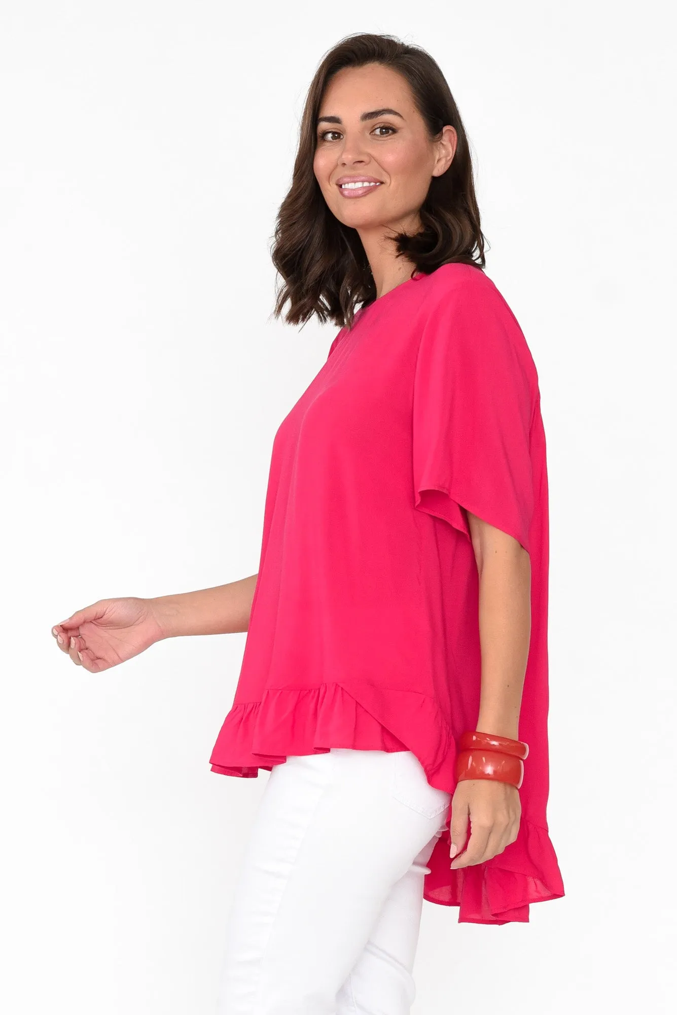 Cheryl Pink Frill Top sold by Blue Bungalow product image thumbnail 3