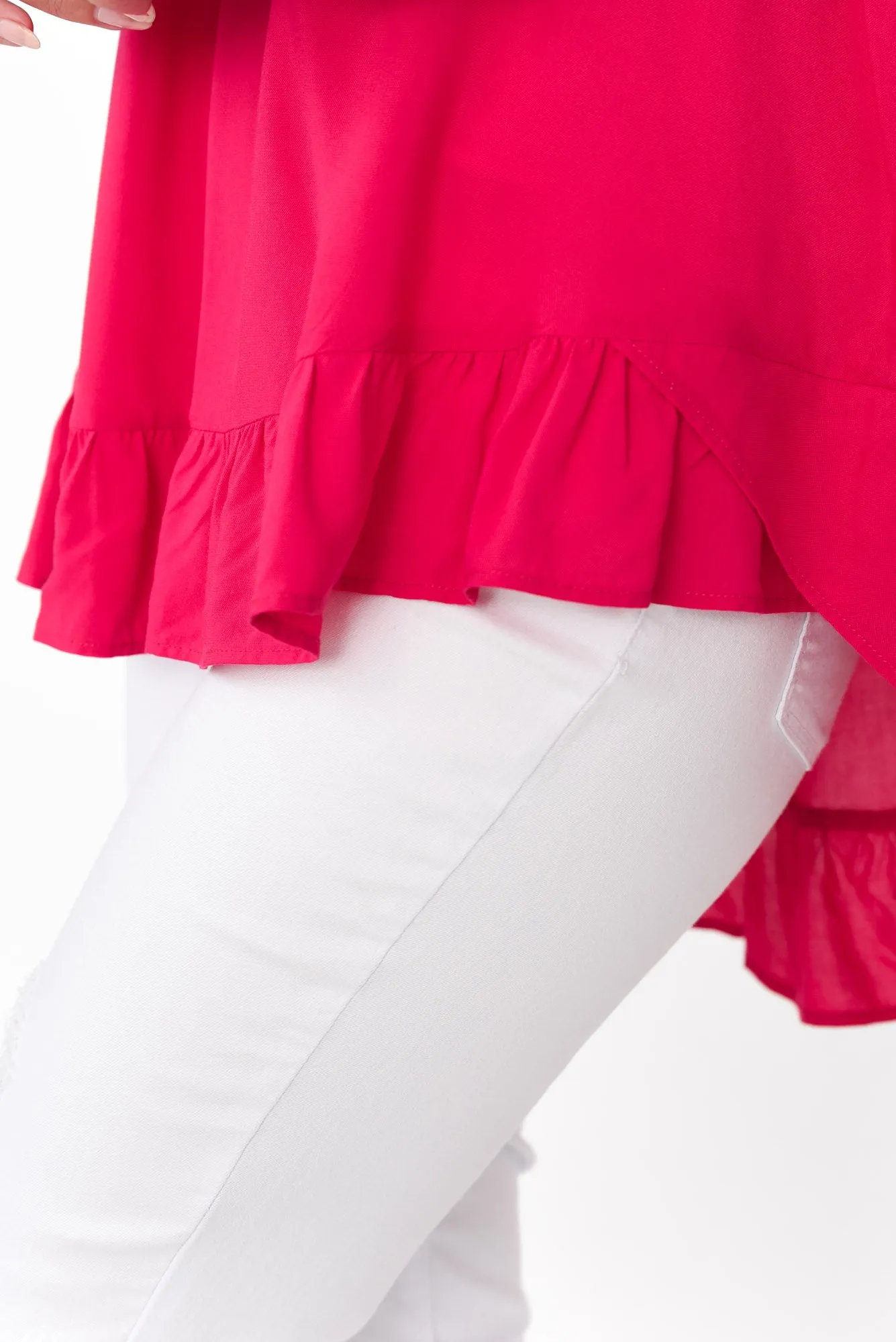 Cheryl Pink Frill Top sold by Blue Bungalow product image thumbnail 5