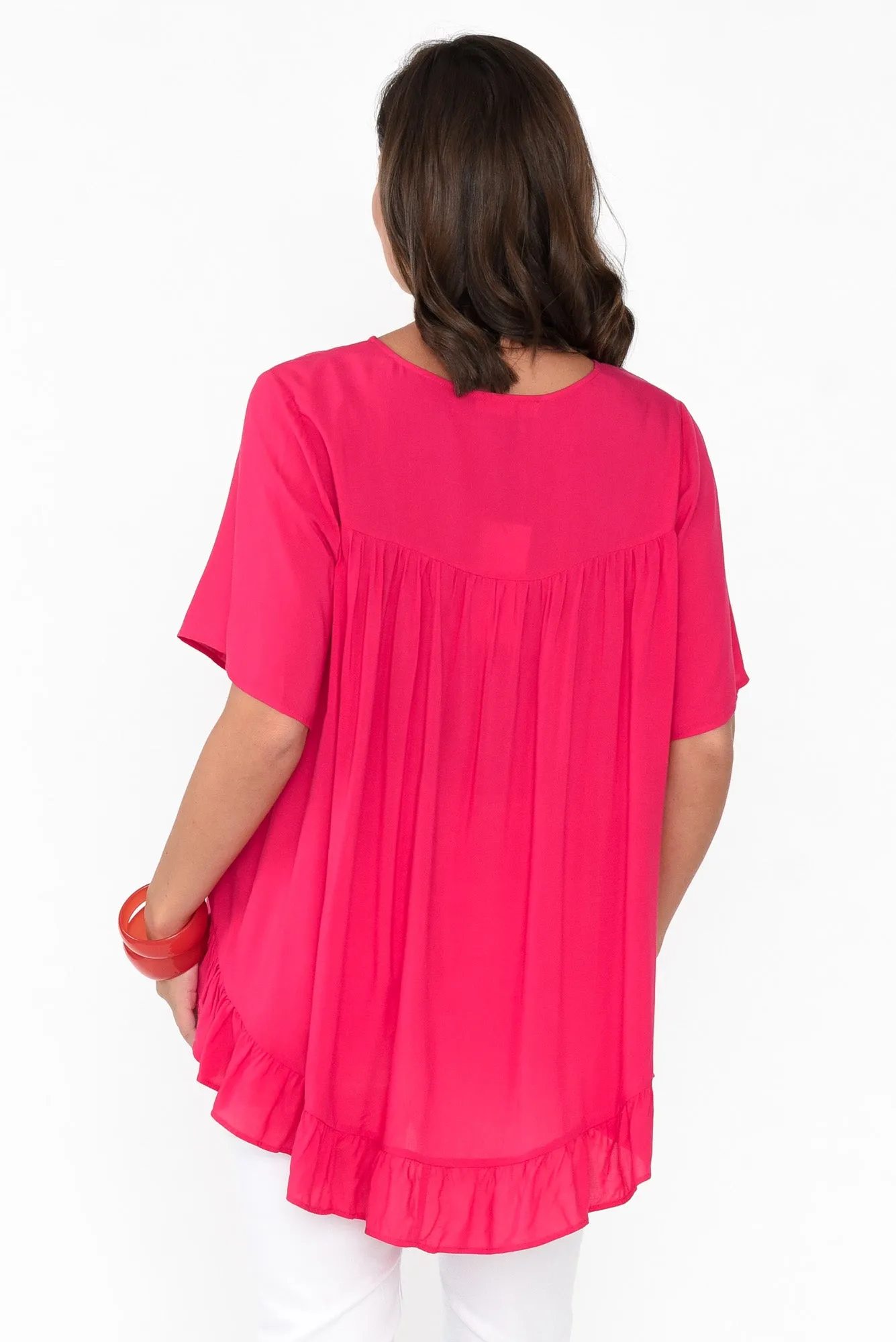 Cheryl Pink Frill Top sold by Blue Bungalow product image thumbnail 4