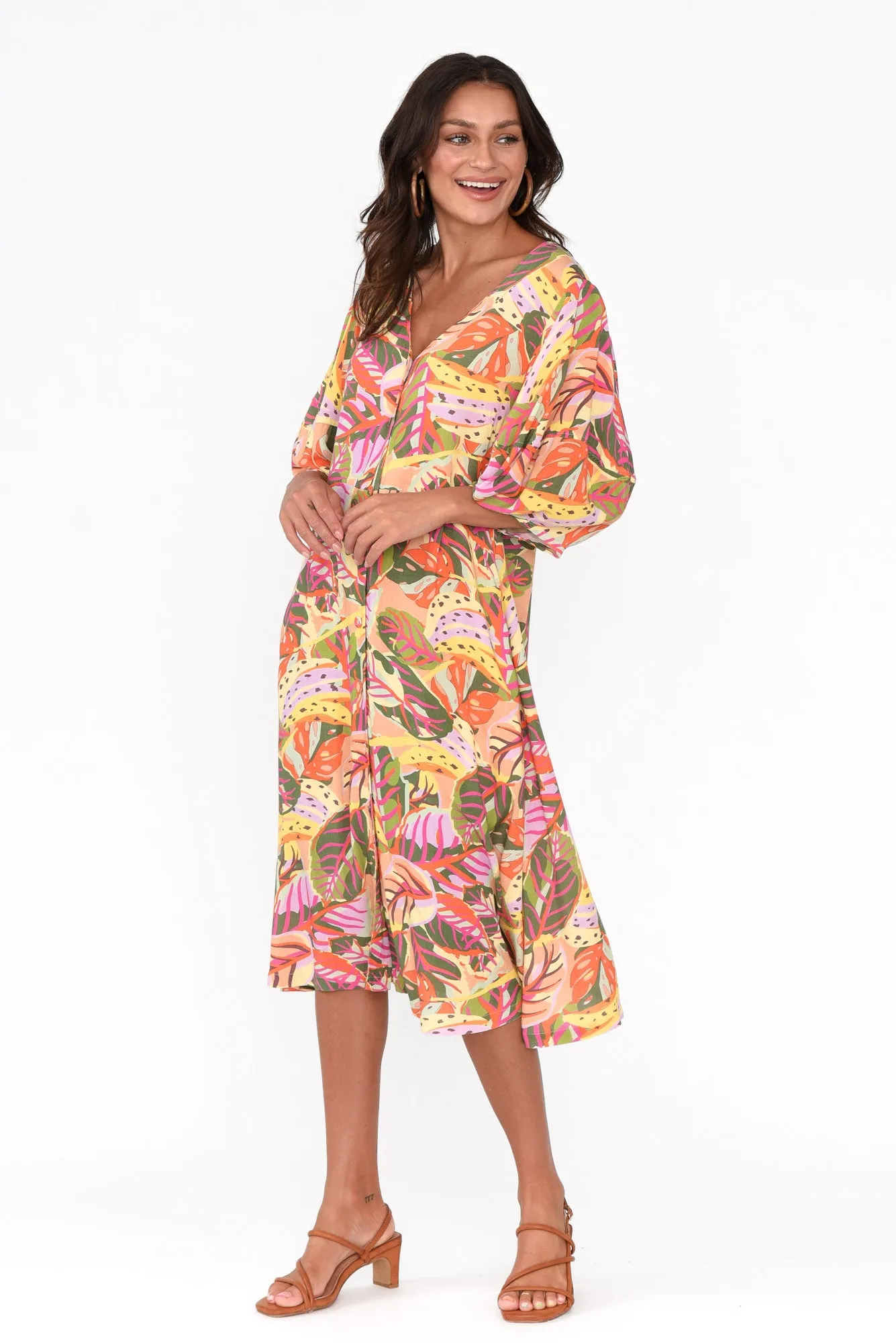 Enna Yellow Tropical Pocket Dress sold by Blue Bungalow product image thumbnail 2