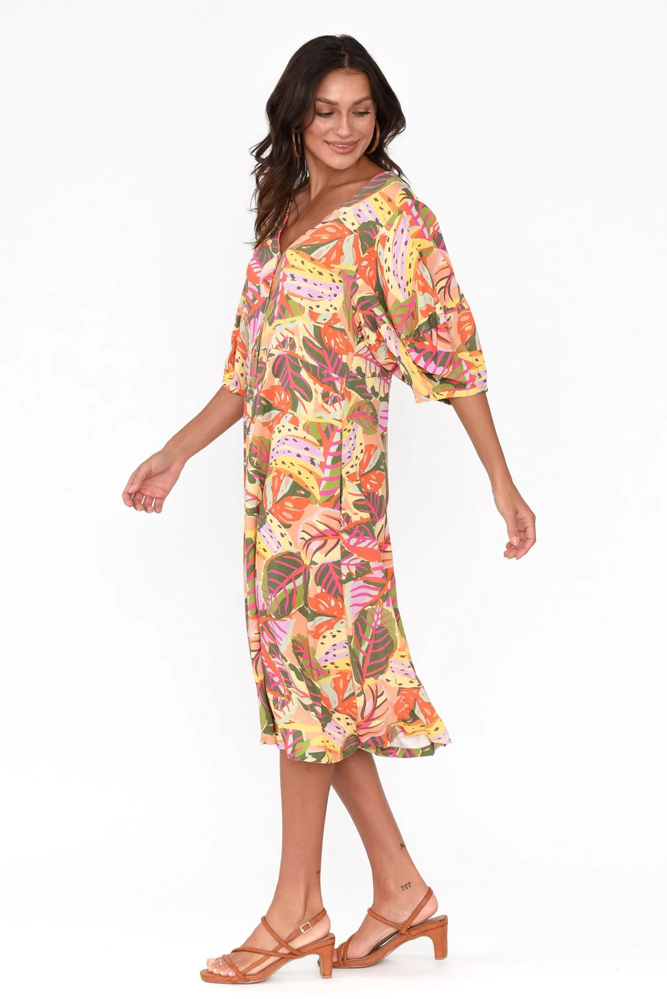 Enna Yellow Tropical Pocket Dress sold by Blue Bungalow product image thumbnail 3