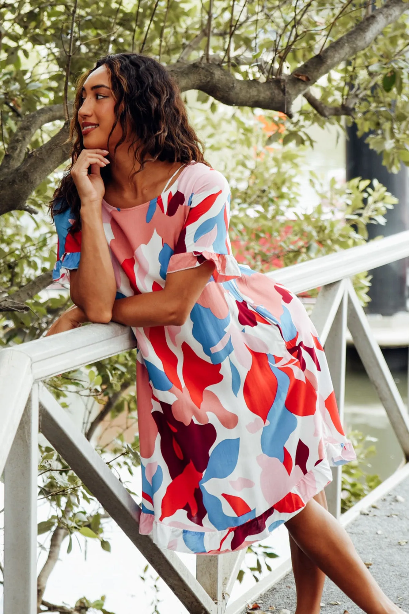 Emma Pink Garden Dress sold by Blue Bungalow