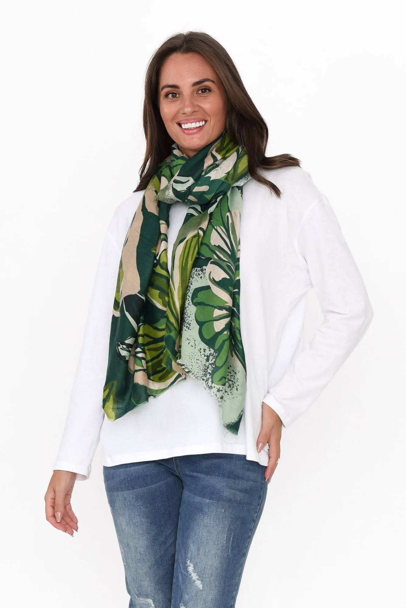 Daze Green Garden Scarf sold by Blue Bungalow