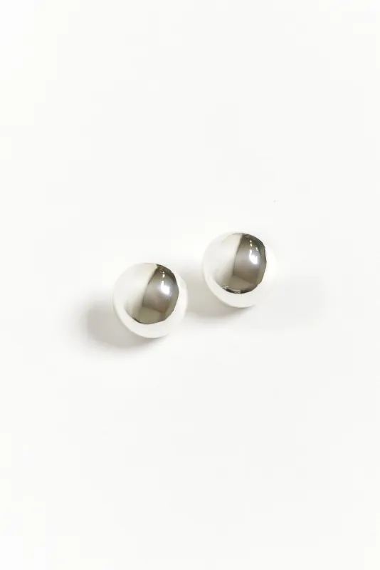 Kula Silver Dome Stud Earrings sold by Blue Bungalow