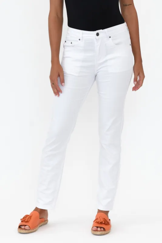 Marvel White Denim Slim Jeans sold by Blue Bungalow