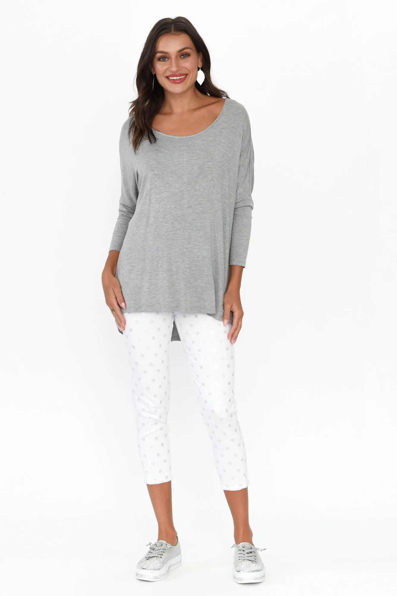 Reed White Foil Spot Cotton Capri Pants sold by Blue Bungalow product image thumbnail 2