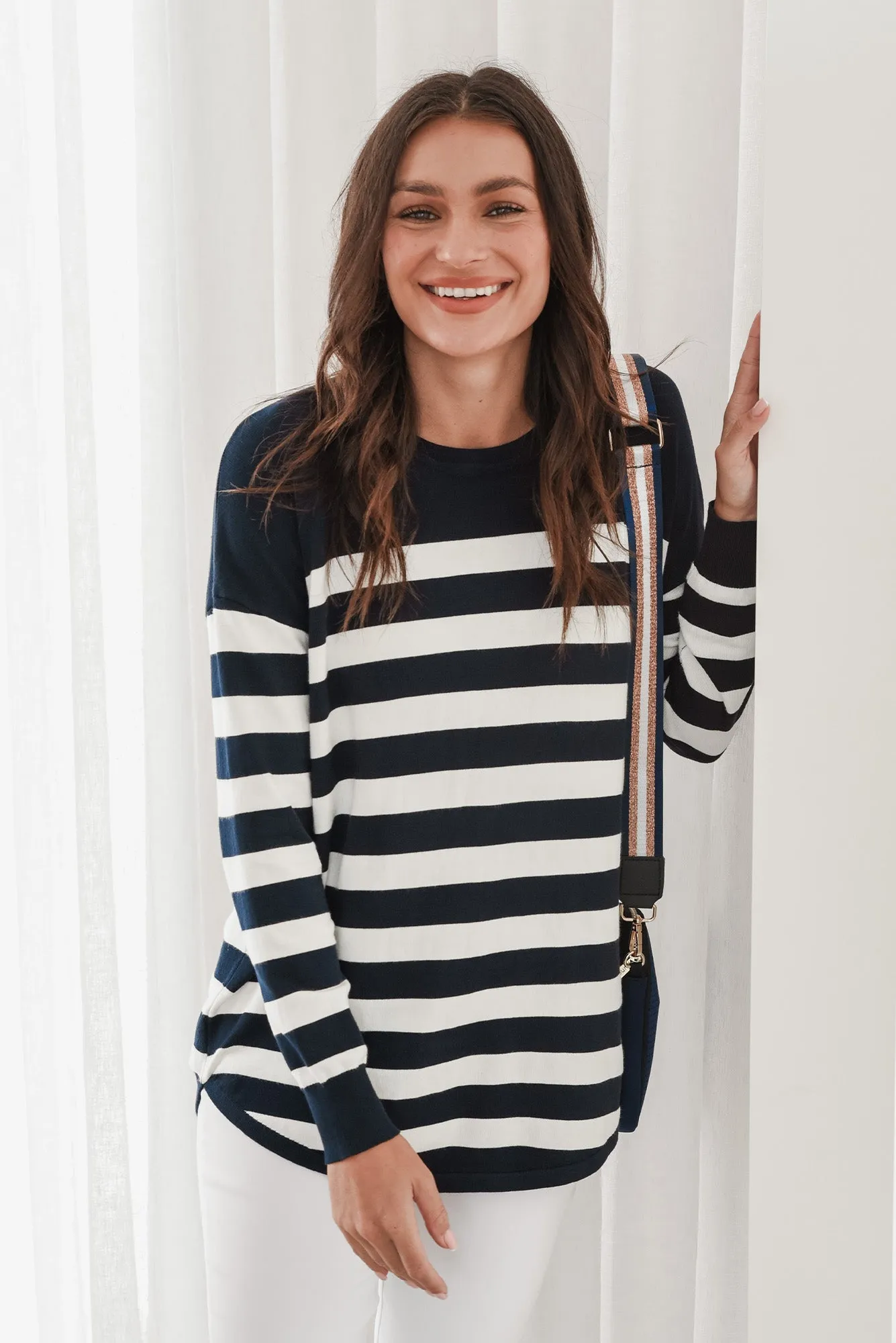 Sophie Nautical Stripe Knit Jumper sold by Blue Bungalow
