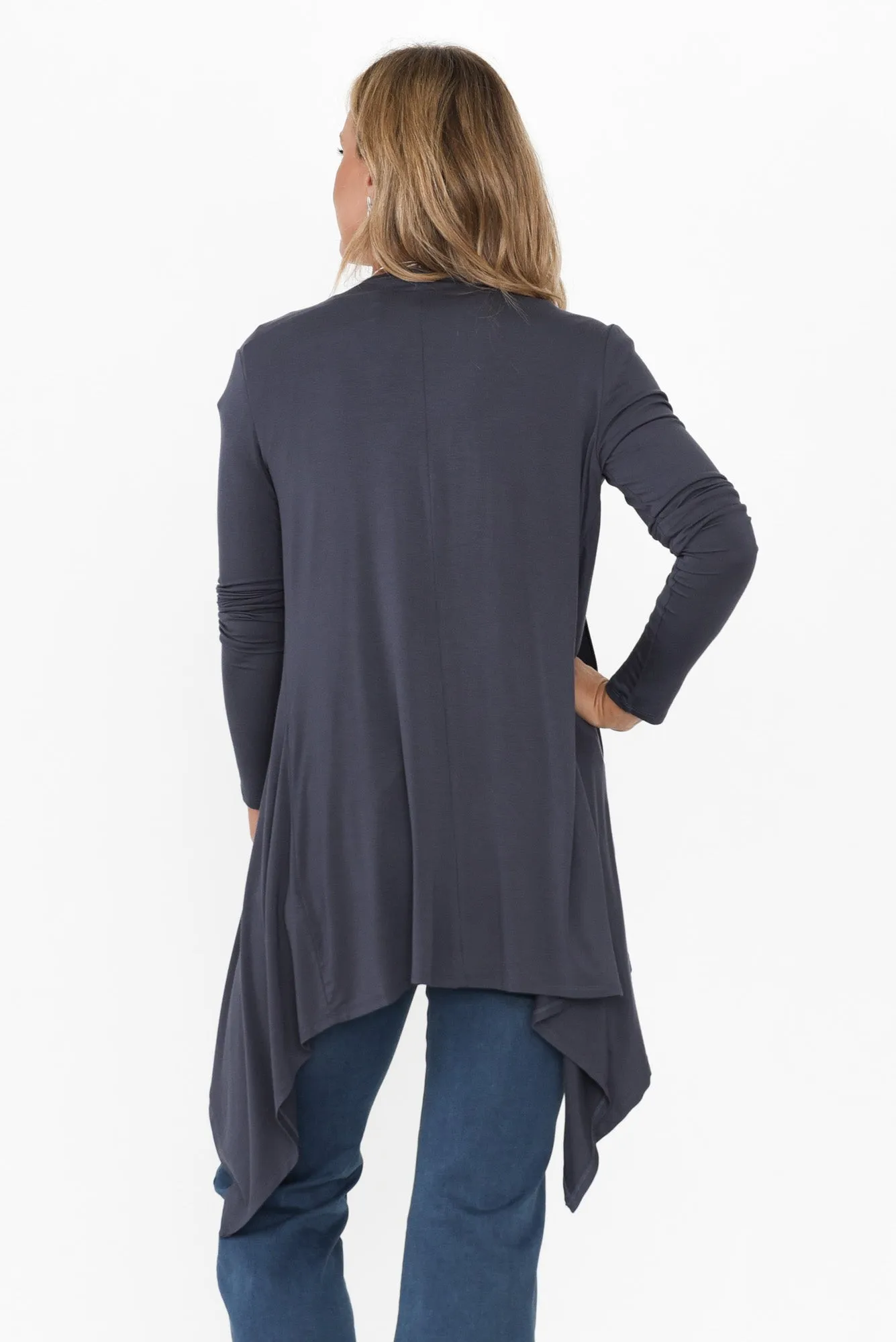 Deep Blue Bamboo Waterfall Cardigan sold by Blue Bungalow product image thumbnail 5