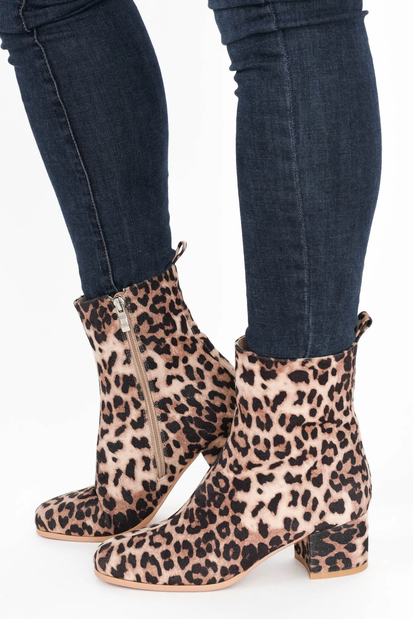 Fruity Tan Leopard Heeled Boot sold by Blue Bungalow