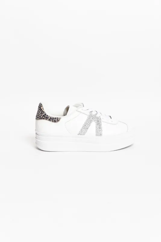 Island Silver Animal Leather Platform Sneaker sold by Blue Bungalow