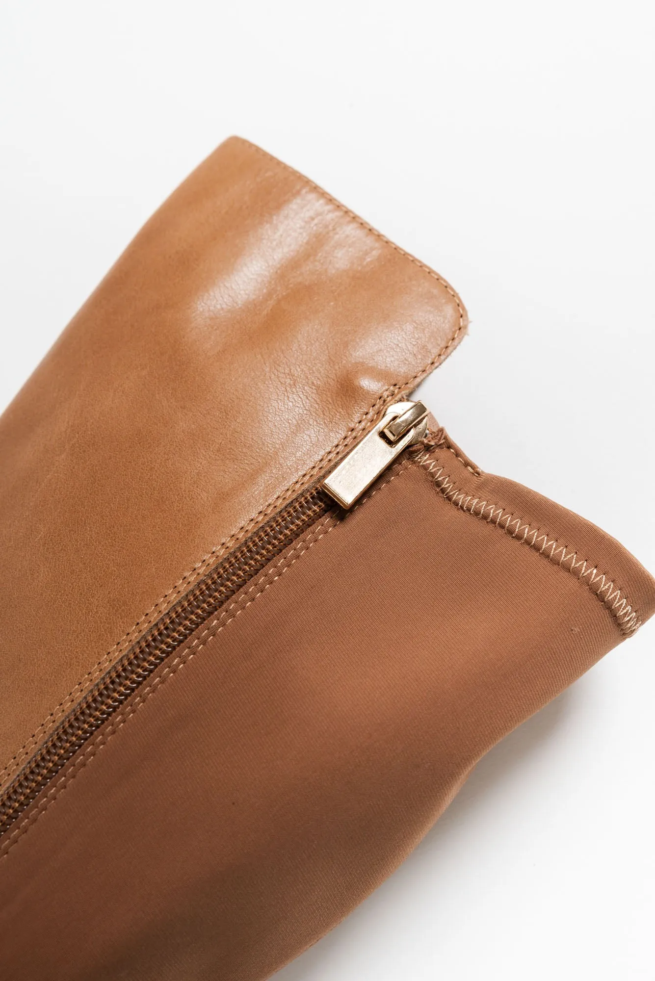 Young Tan Leather Knee High Boot sold by Blue Bungalow product image thumbnail 4