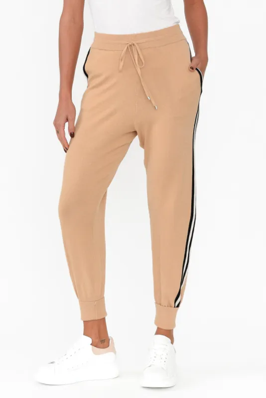 Aida Natural Stripe Knit Pants sold by Blue Bungalow