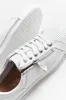 Kiki White Leather Zip Sneaker sold by Blue Bungalow