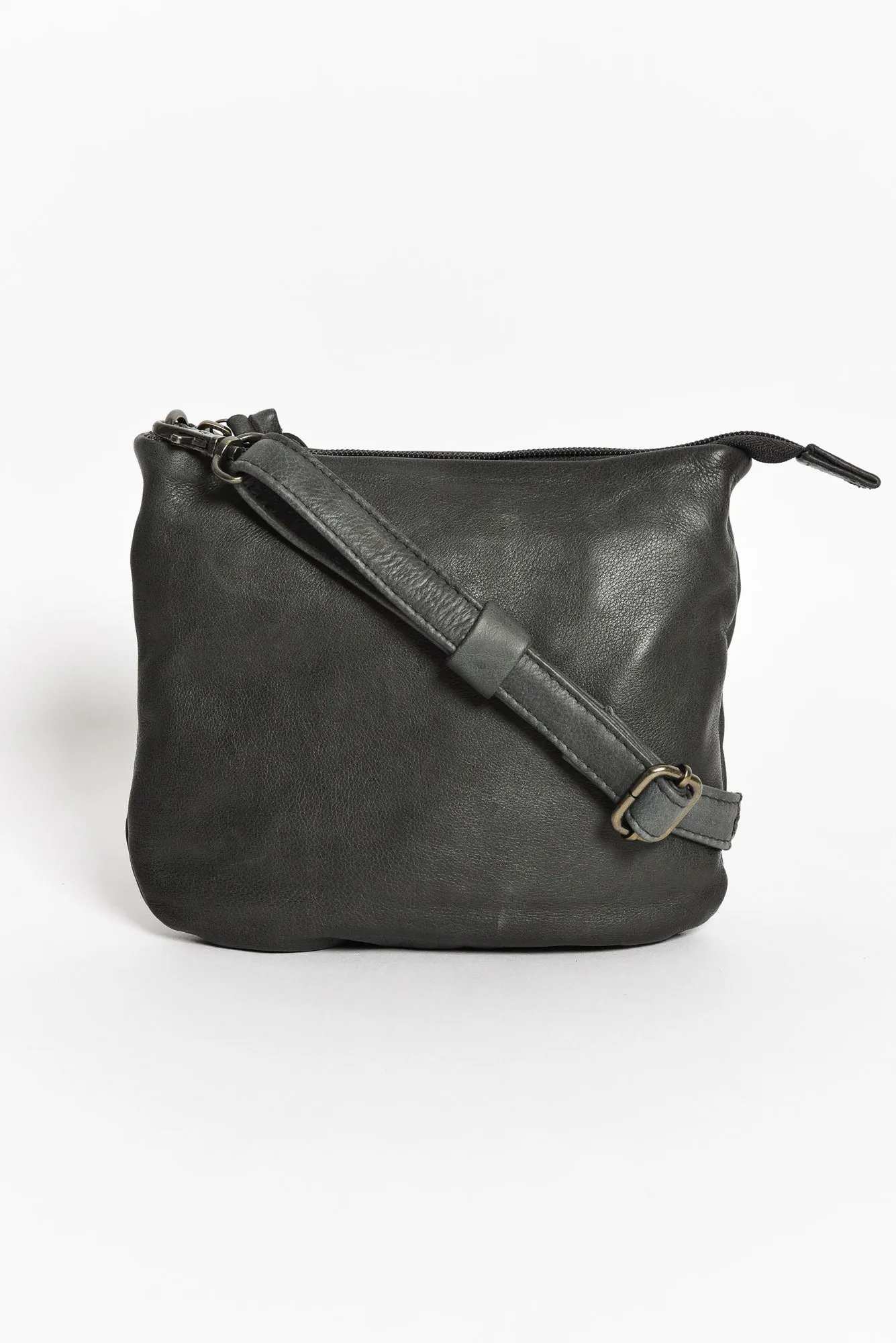 Leena Charcoal Leather Crossbody Bag sold by Blue Bungalow