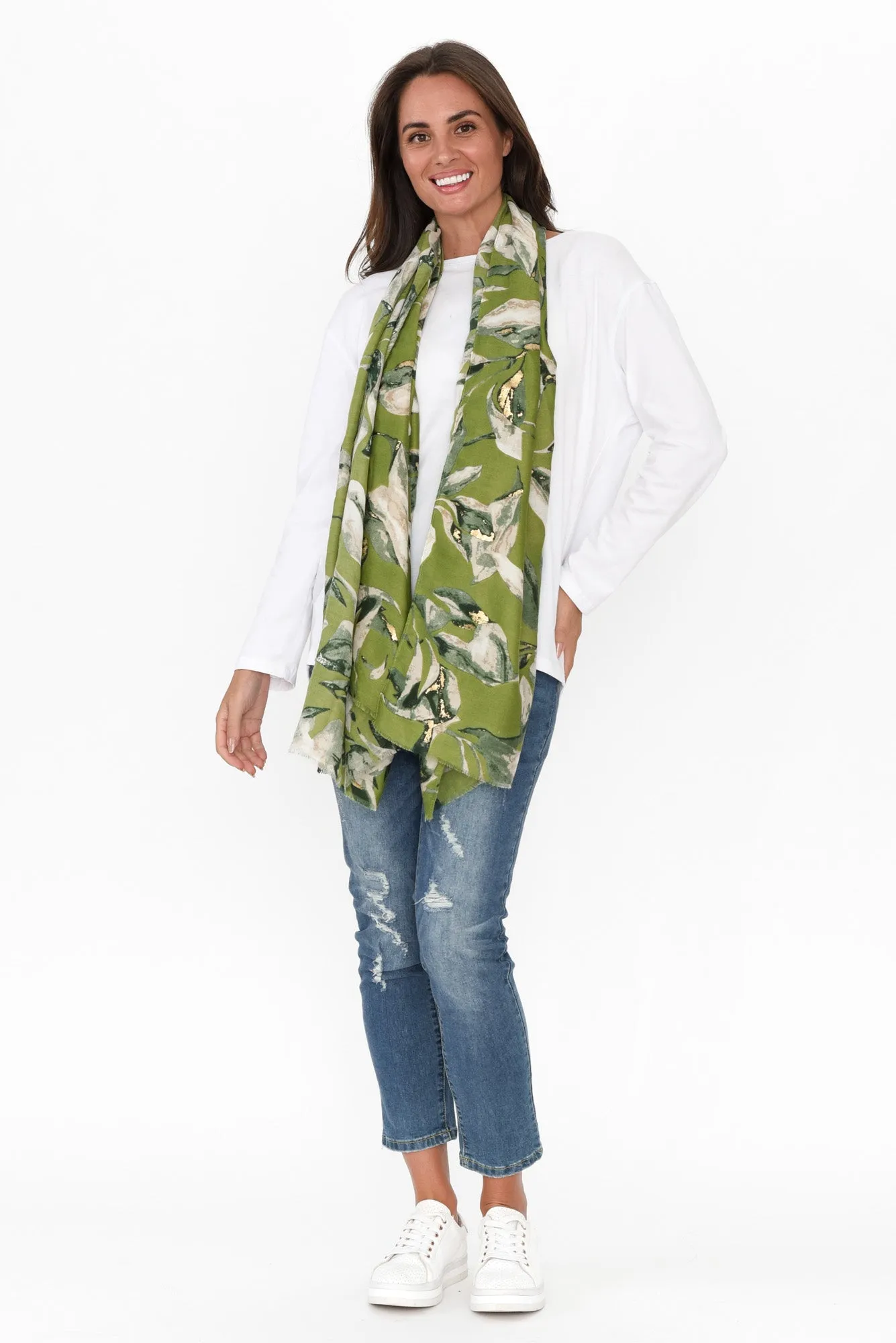 Fifi Green Garden Scarf sold by Blue Bungalow product image thumbnail 2