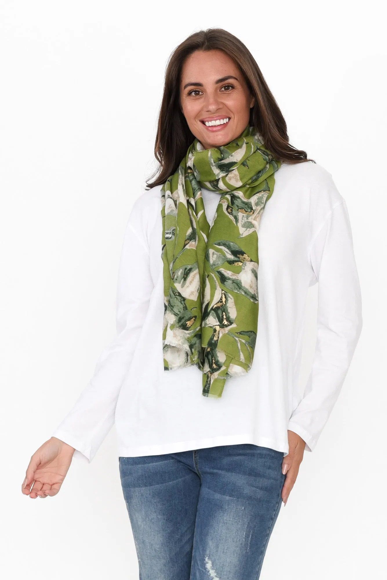 Fifi Green Garden Scarf sold by Blue Bungalow