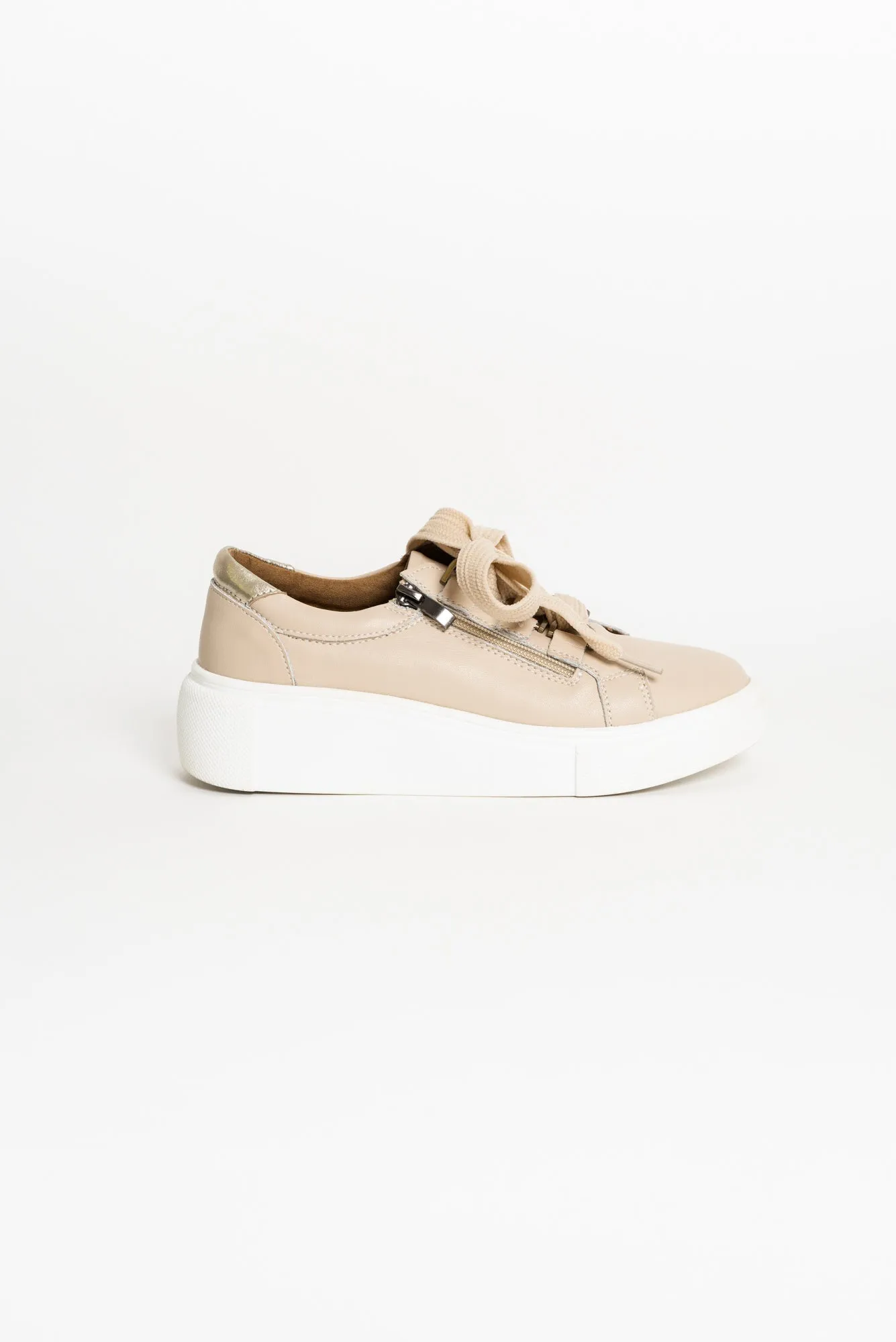 Luxe Nude Leather Sneaker sold by Blue Bungalow product image thumbnail 3