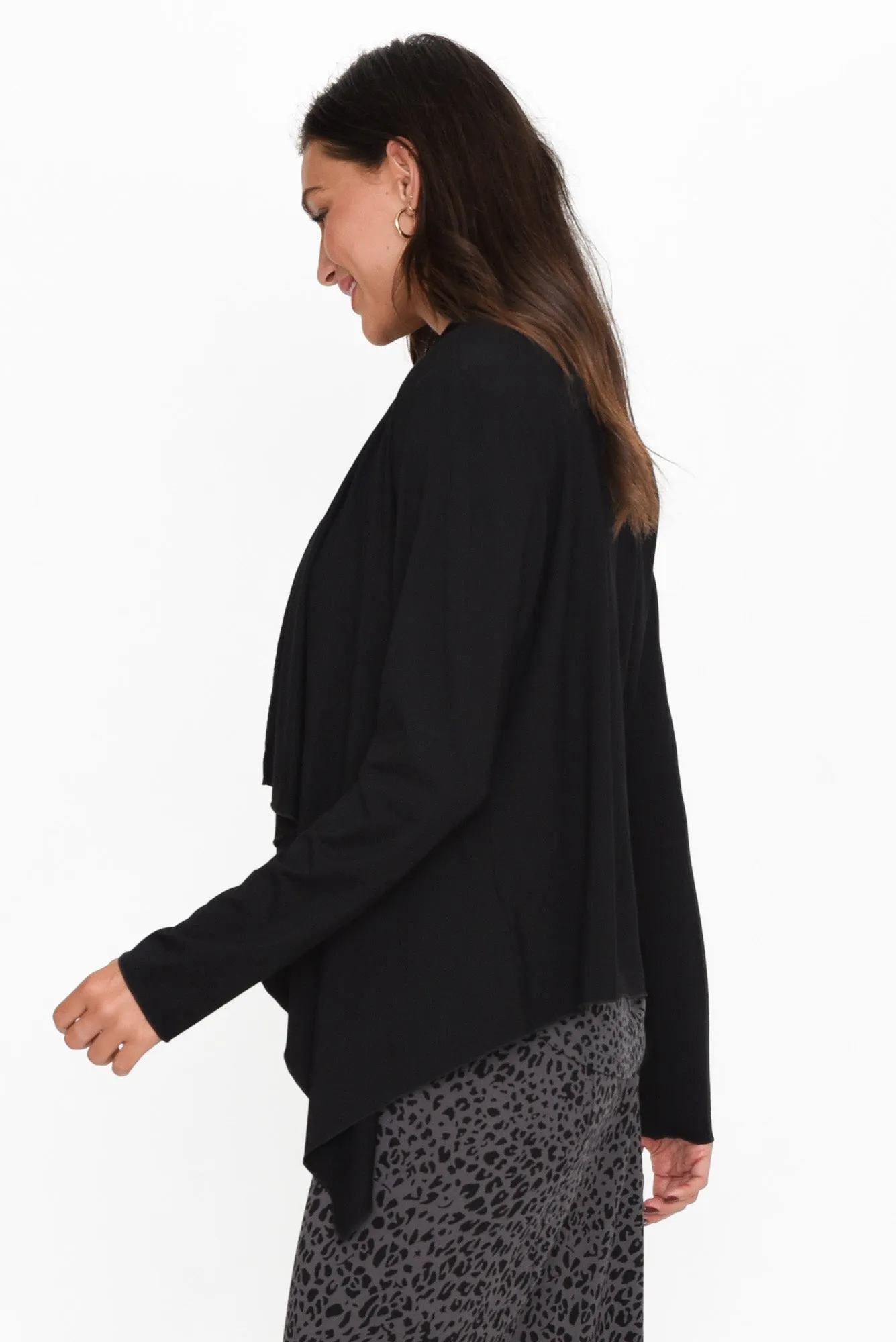 Joni Black Bamboo Cardigan sold by Blue Bungalow product image thumbnail 3