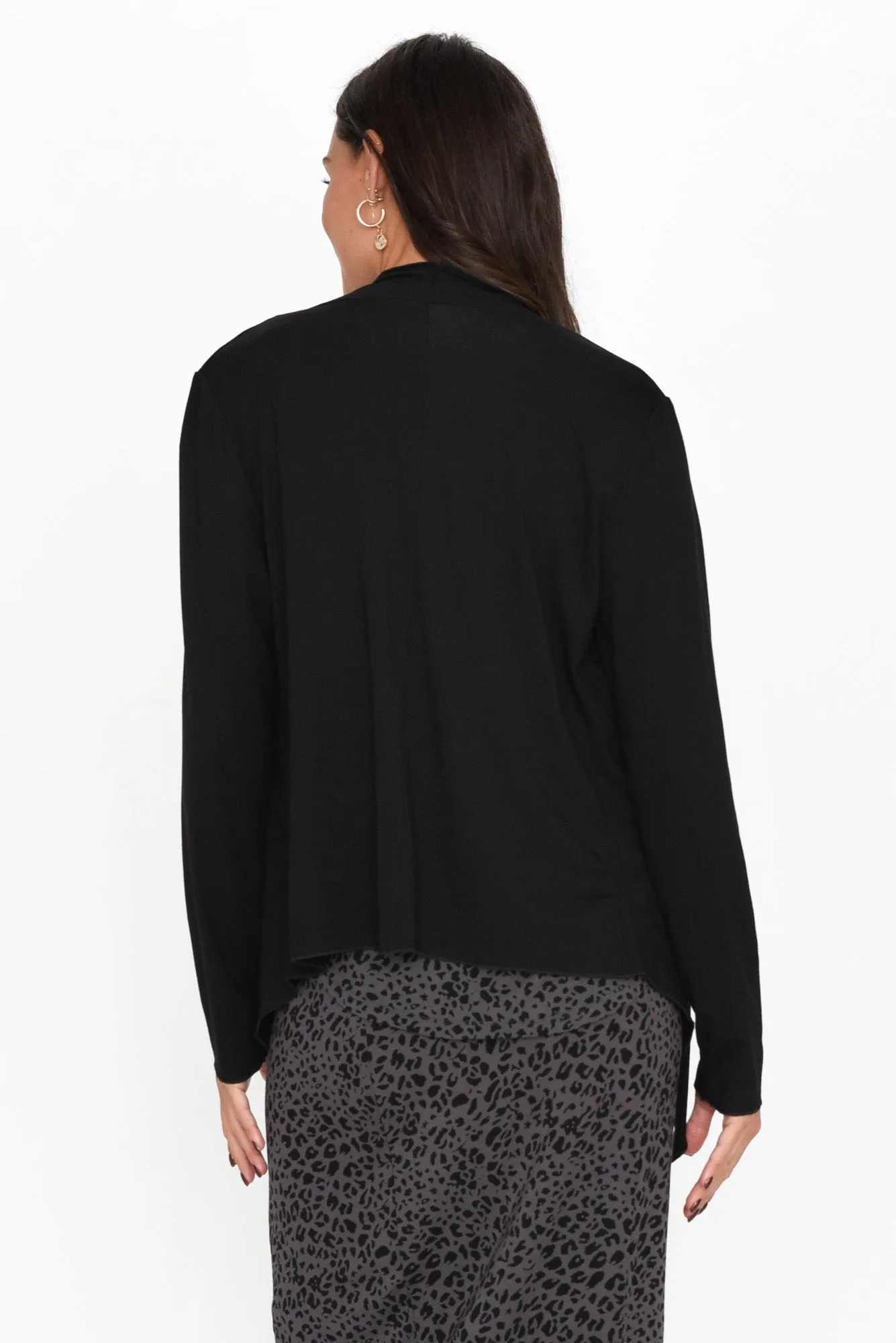 Joni Black Bamboo Cardigan sold by Blue Bungalow product image thumbnail 4