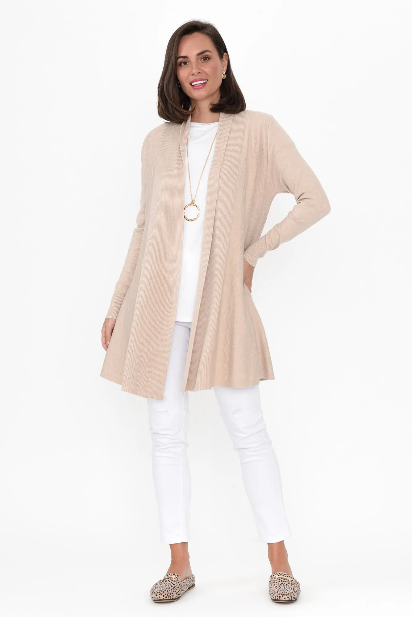 Kansas Natural Knit Cardigan sold by Blue Bungalow product image thumbnail 3