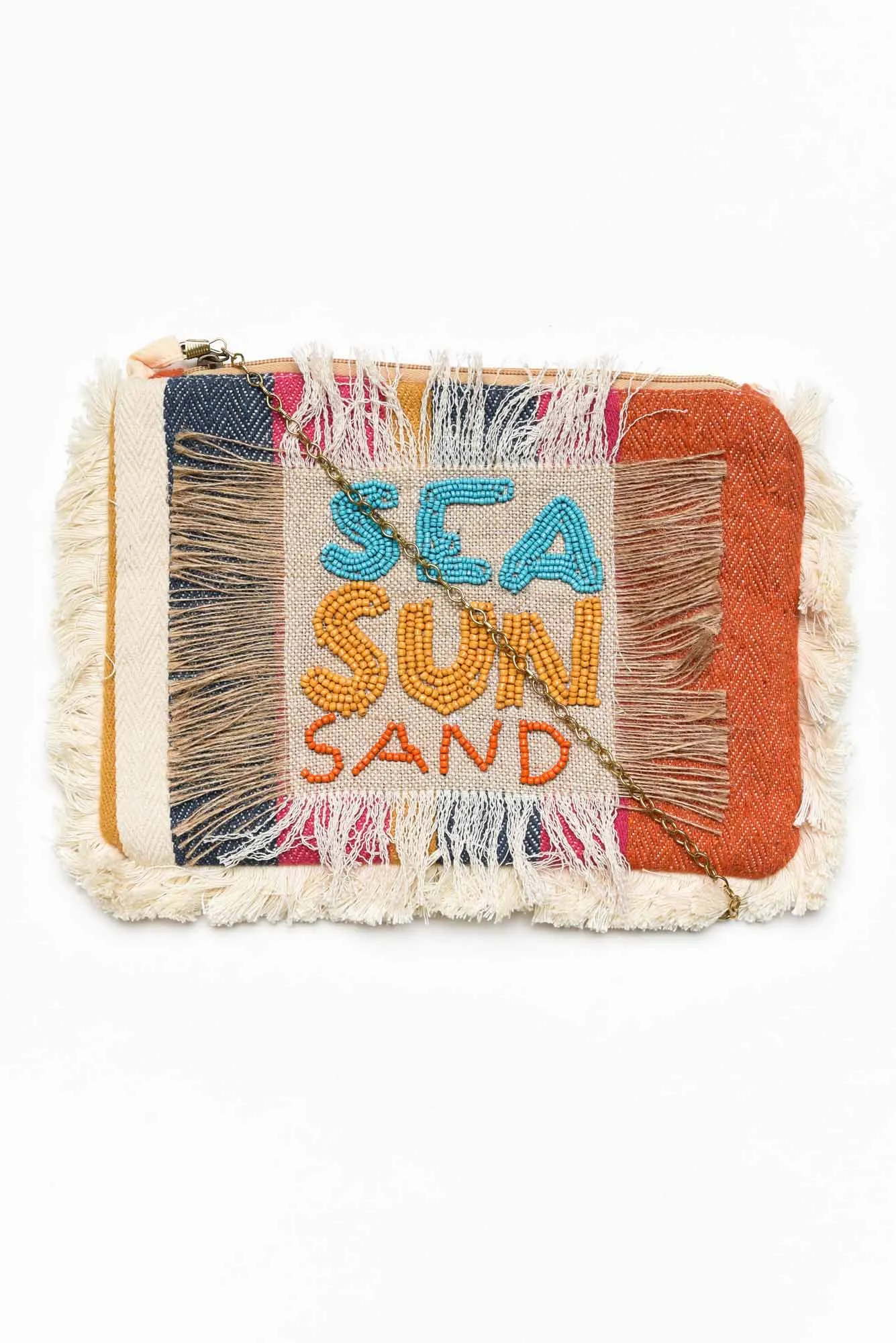 Nita Multi Beaded Clutch sold by Blue Bungalow