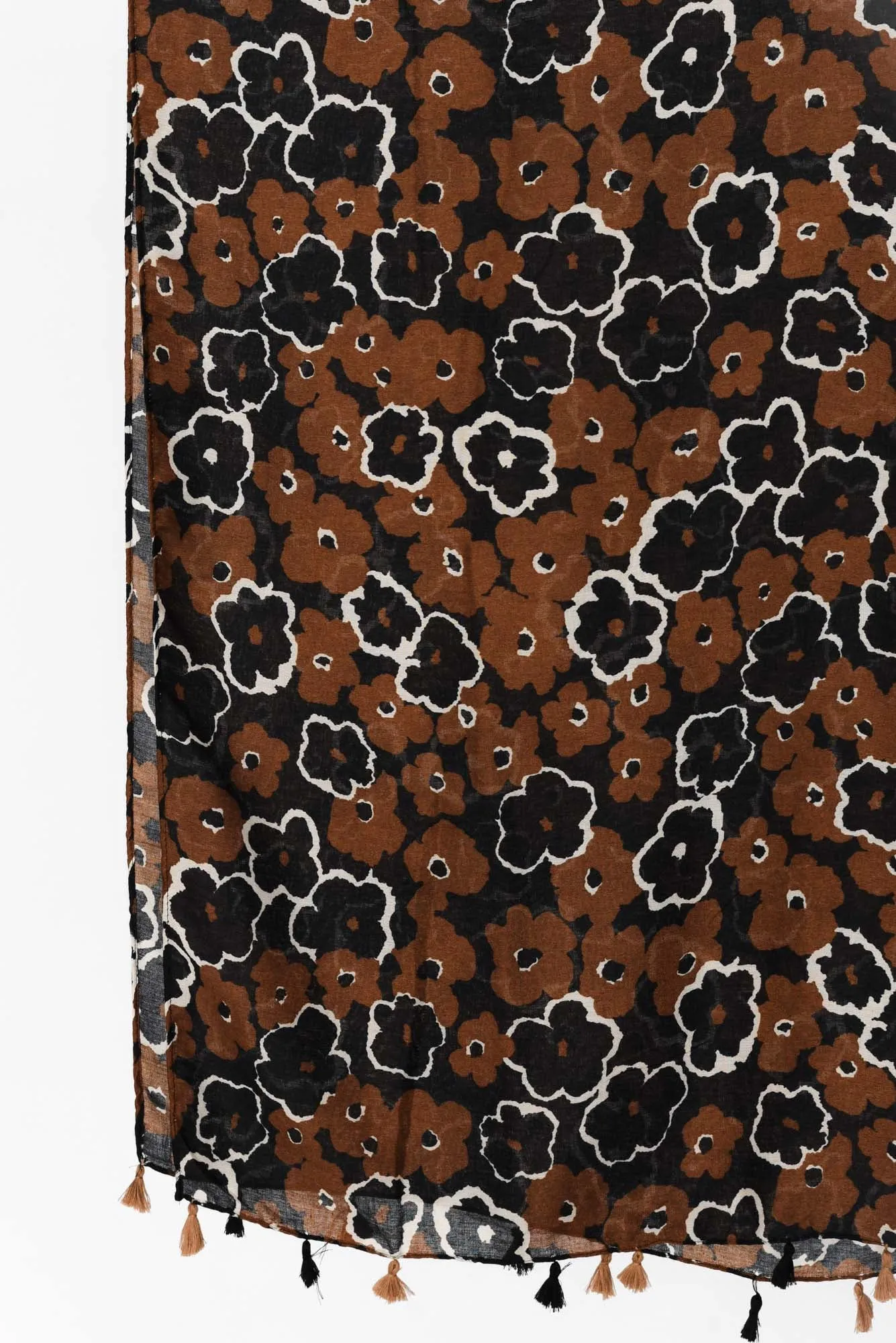 Ash Brown Floral Scarf sold by Blue Bungalow product image thumbnail 4