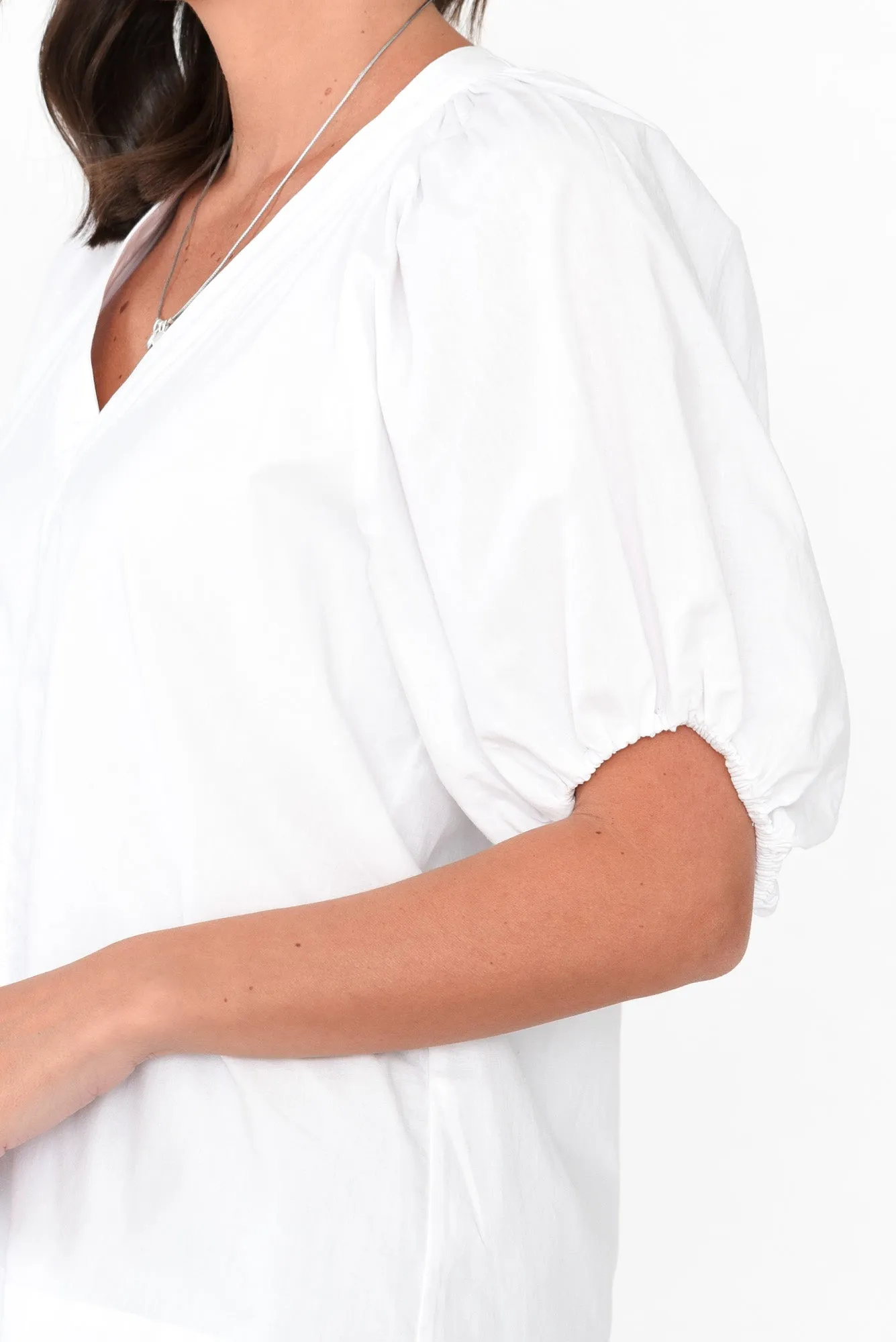 Juliet White Cotton Blouse Top sold by Blue Bungalow product image thumbnail 5
