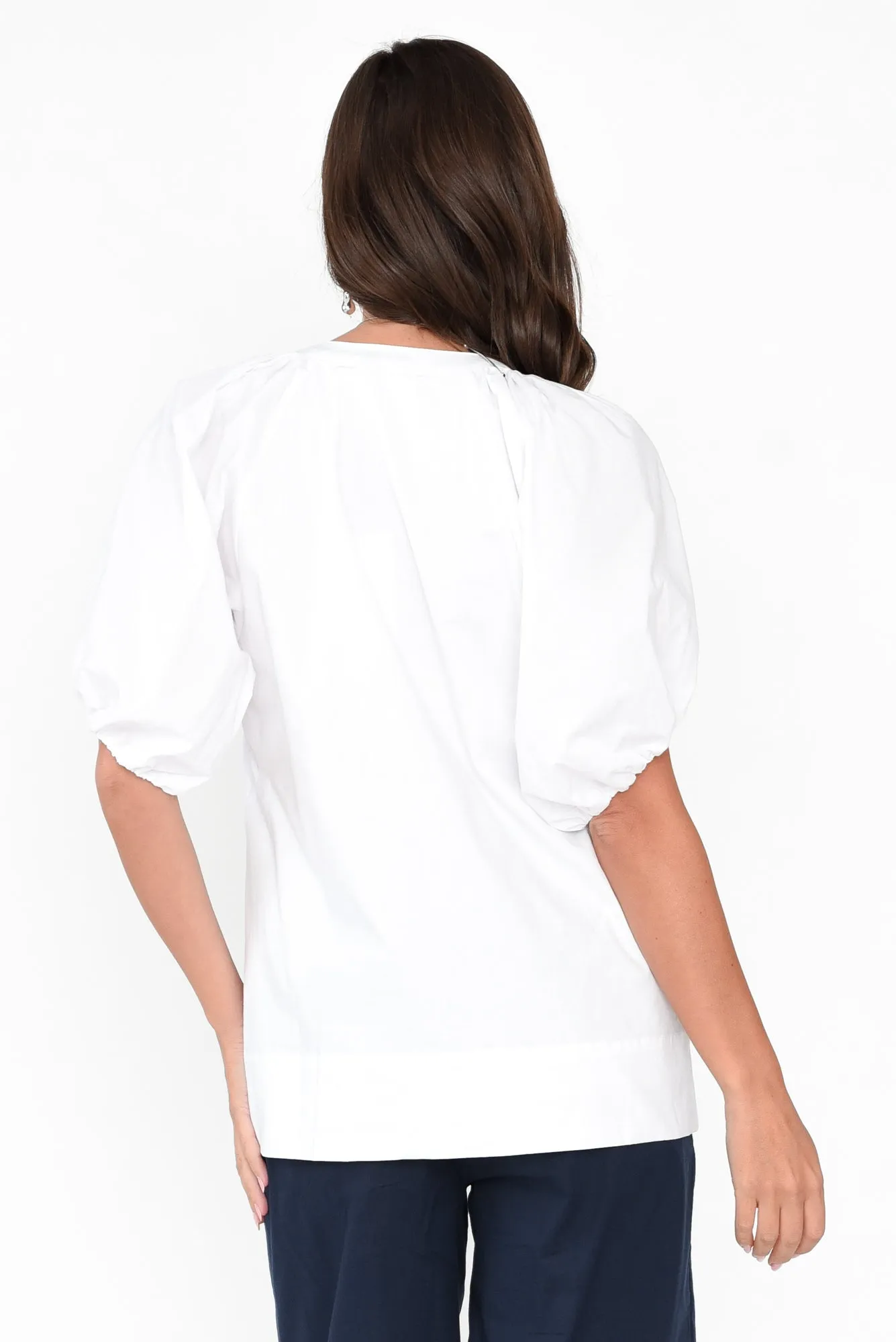Juliet White Cotton Blouse Top sold by Blue Bungalow product image thumbnail 4