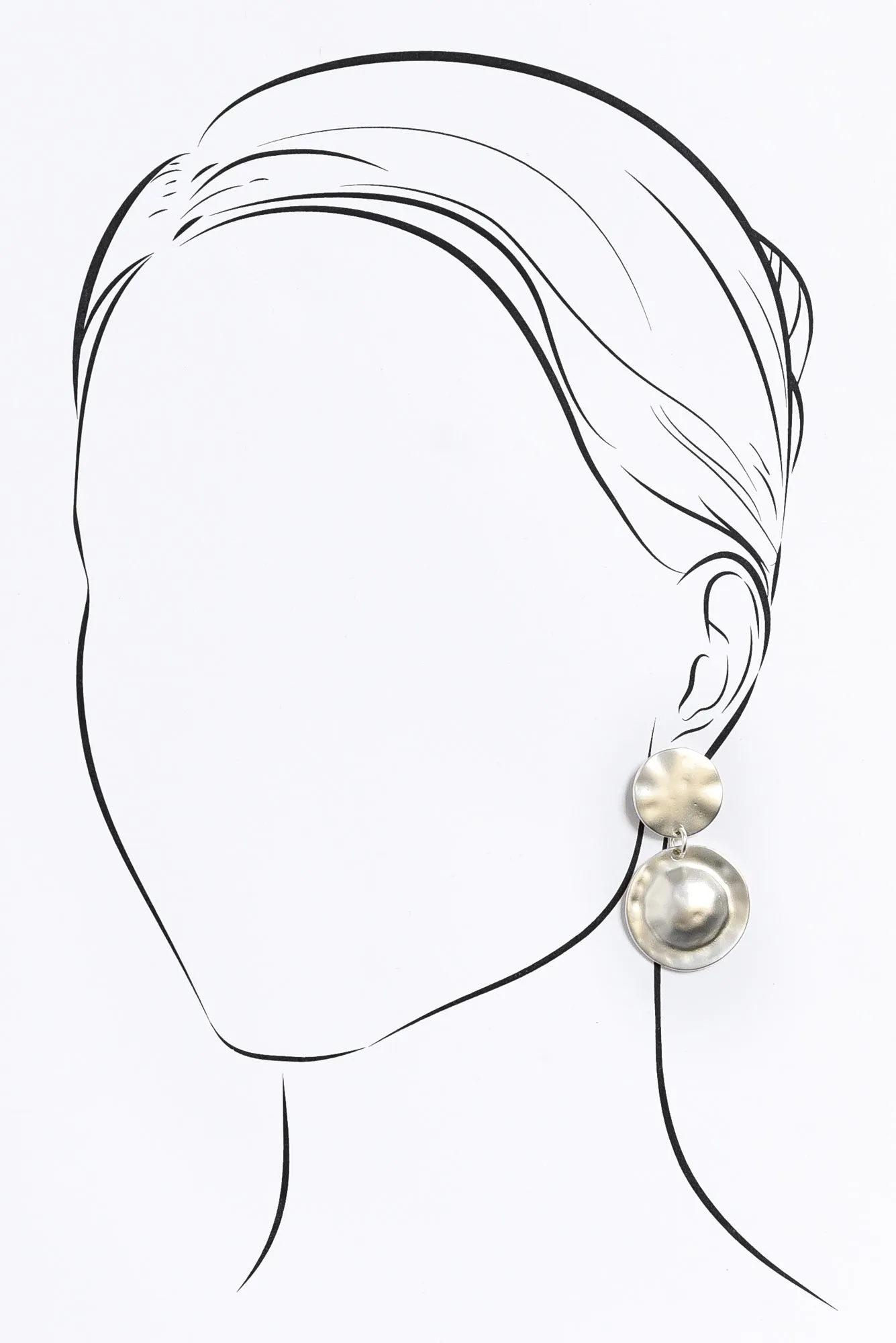 Favae Silver Circle Drop Earrings sold by Blue Bungalow product image thumbnail 3
