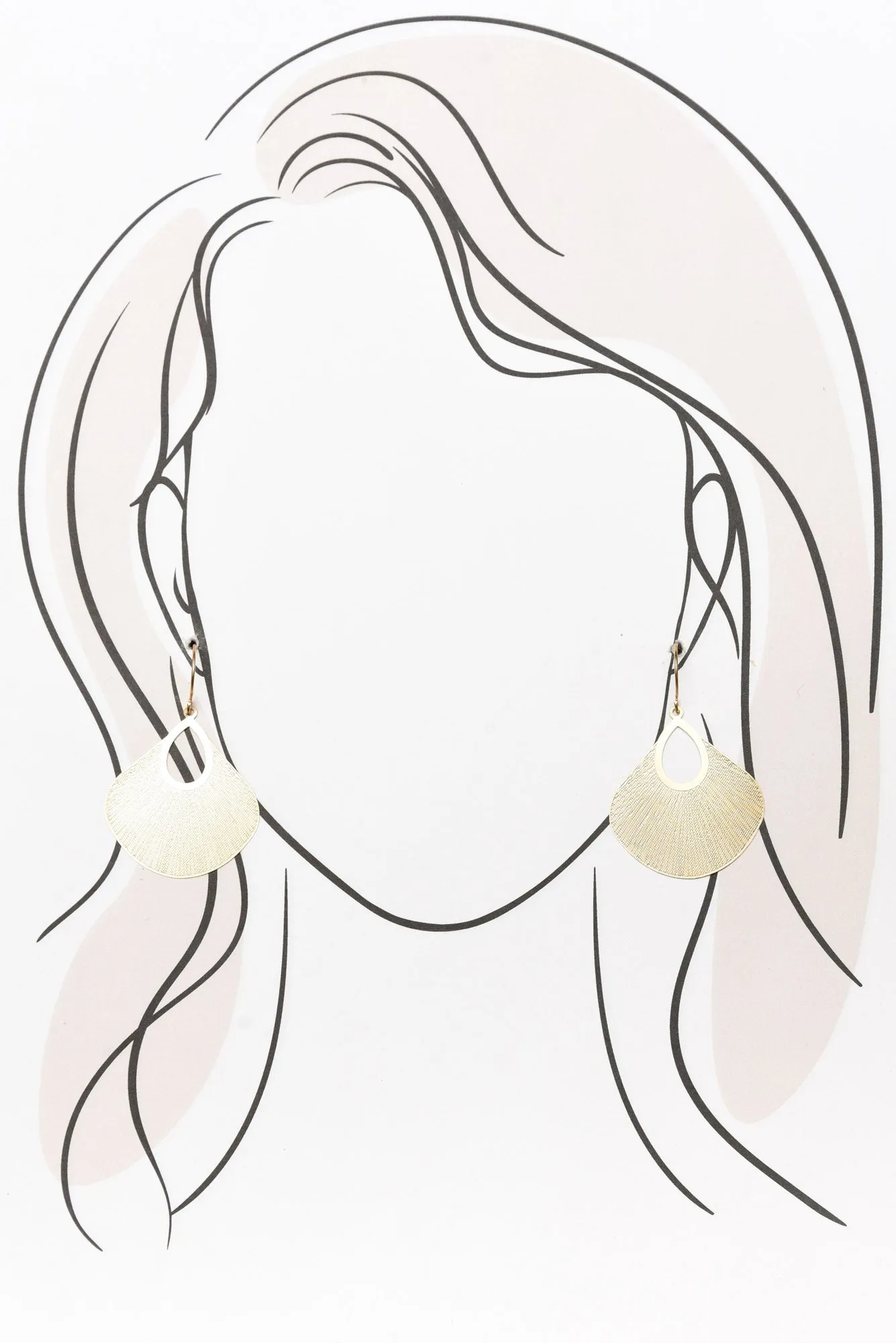 Evelyn Gold Fan Earrings sold by Blue Bungalow product image thumbnail 2