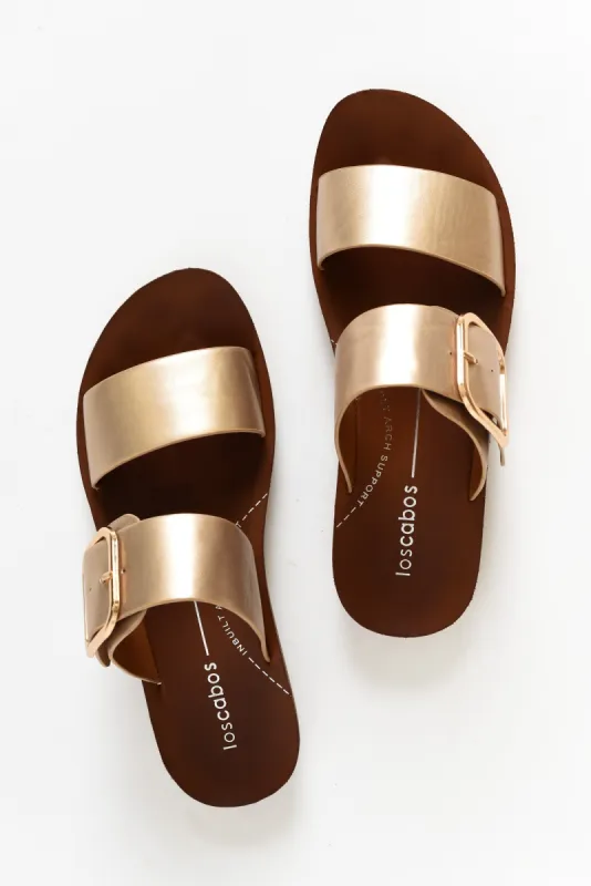 Doti Champagne Buckle Slide sold by Blue Bungalow