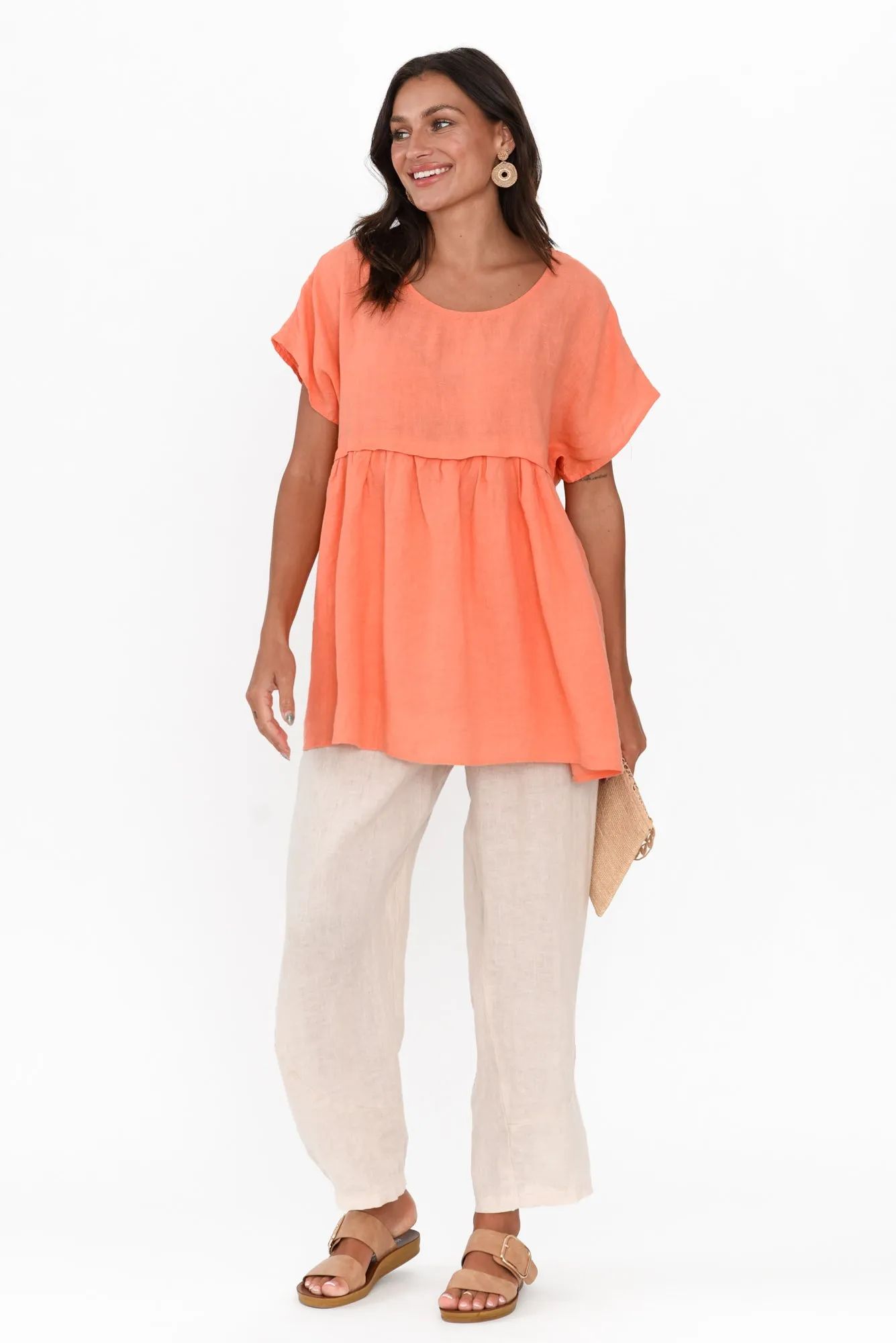 Griffin Natural Linen Wide Leg Pants sold by Blue Bungalow product image thumbnail 3