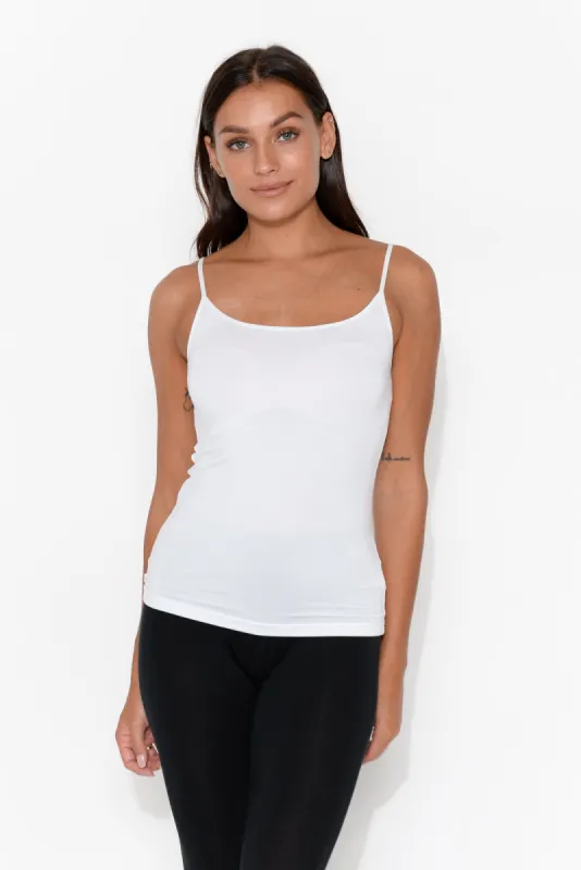 White Micro Modal Singlet sold by Blue Bungalow