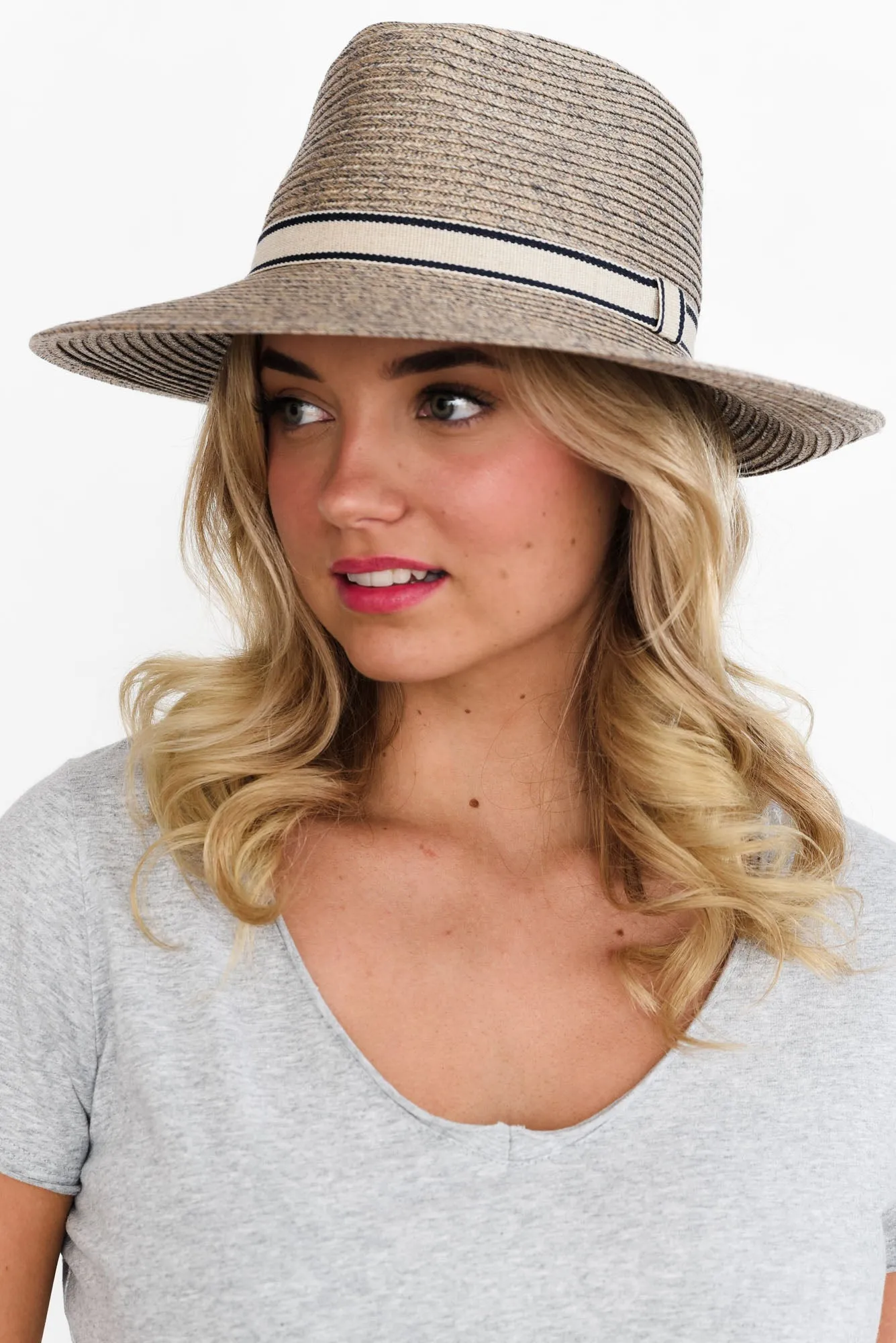 Arcadia Taupe Flexibraid Fedora sold by Blue Bungalow