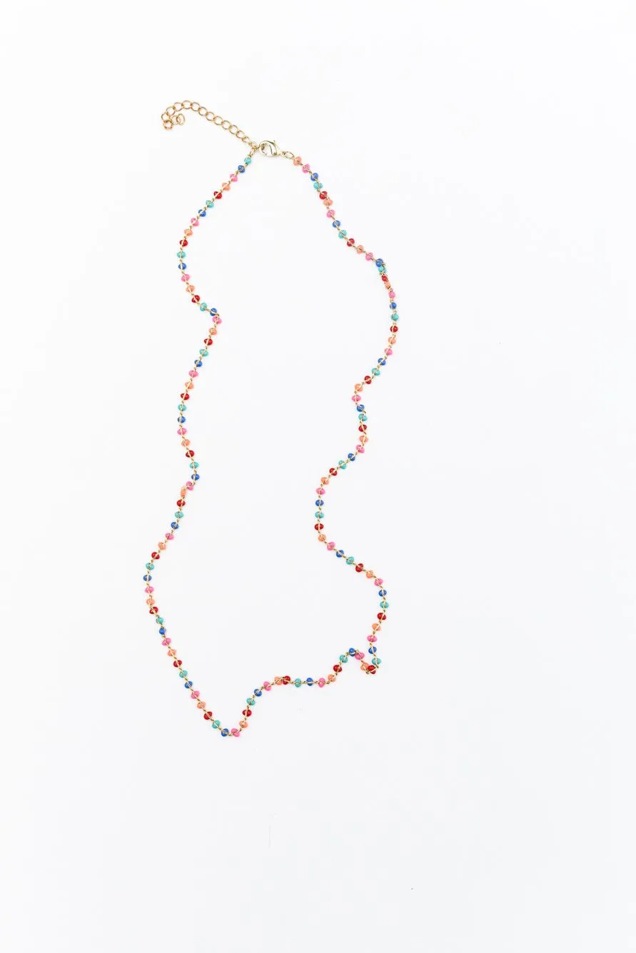 Ziva Multi Festive Beaded Necklace sold by Blue Bungalow