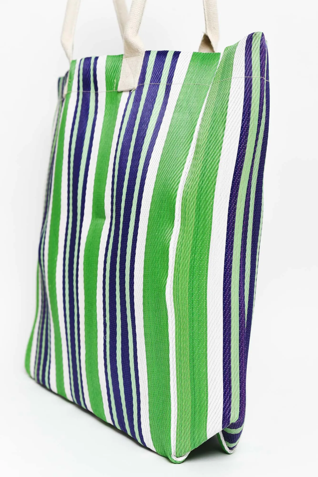 Lochan Green Stripe Medium Tote Bag sold by Blue Bungalow product image thumbnail 3