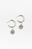 Myron Silver Disc Hoop Earrings sold by Blue Bungalow